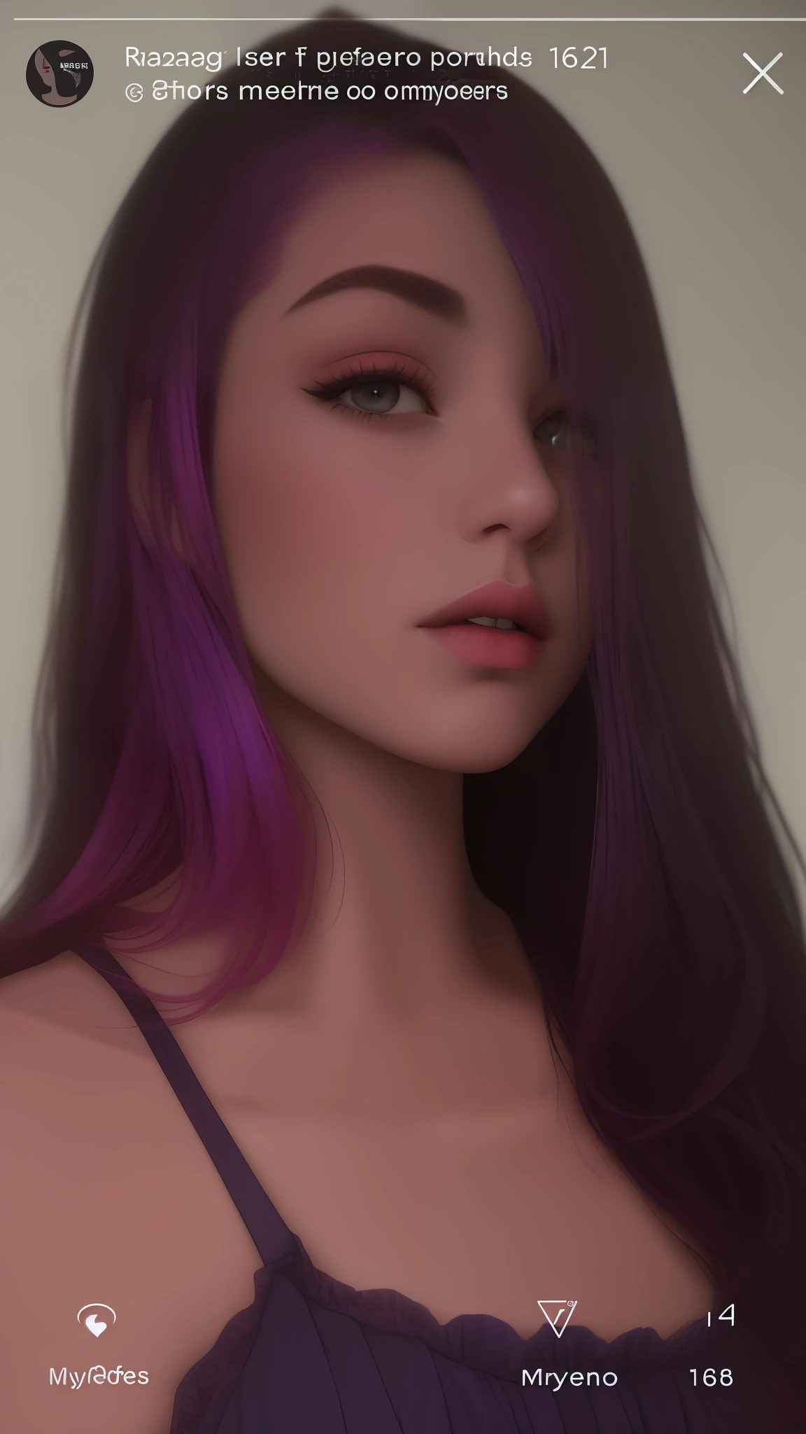 araffeed girl with pink hair and piercings in a black dress, she has purple hair, 18 years old, purple and pink hair, 1 6 years old, purple hair, colored, purple long hair, dyed hair, long purple hair, colored hair, black and purple hair, slightly colorful, with pink hair, inspired by Izzy Medrano, violet myers