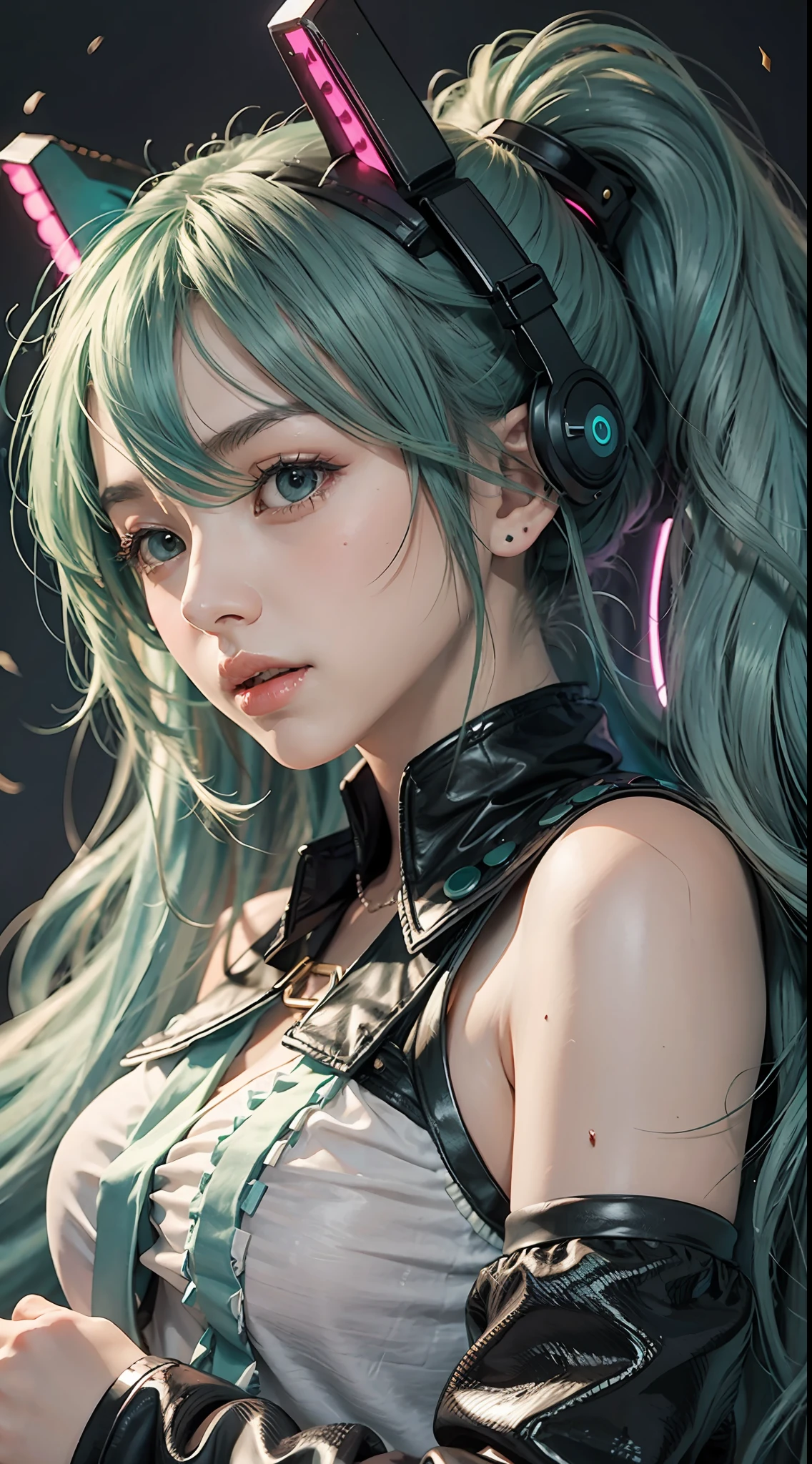 Hatsune Miku, green hair, Vocalo,