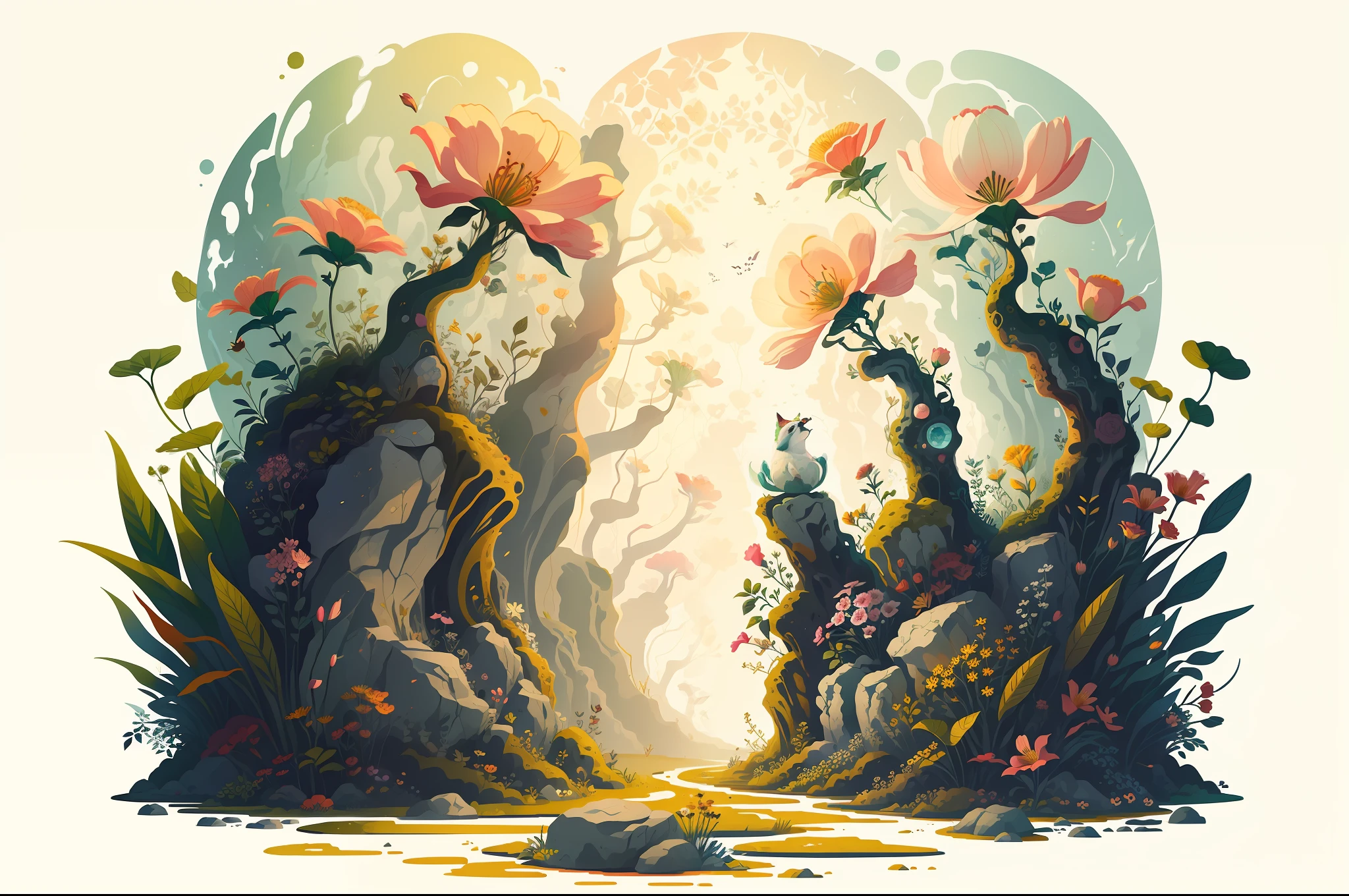 (Illustration:1.3) beautiful planet Earth with flowers and plants sprouting on a spring day (artist Anna Dittmann:1), (((masterpiece))), (best quality))), (super-detailed)), (detailed lighting), (very subtle and beautiful)),