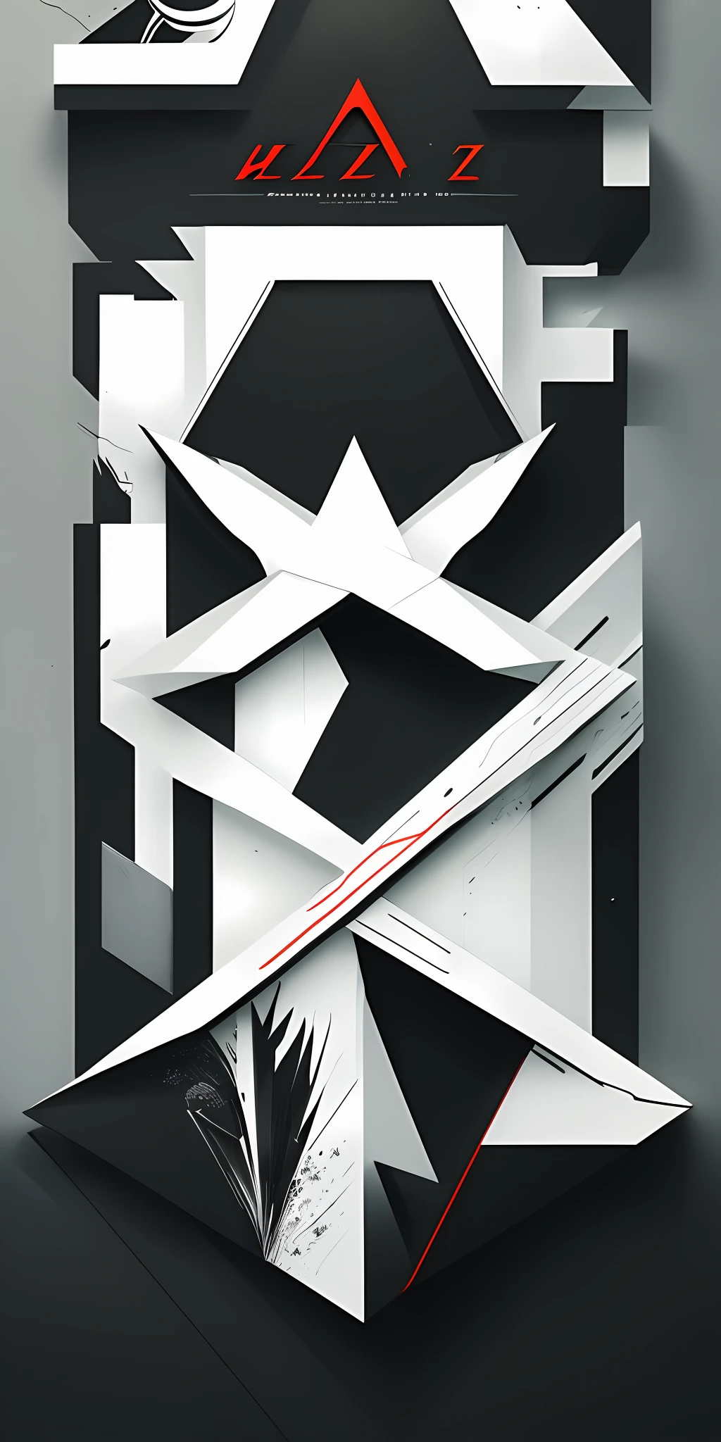 Logo, Graphic Design, Minimalist, Simple, Black and White, White and Red, Name (A7z), A7z, Triangle, E-sports Logo, E-sports,image quality, simpler lines, text and graphic separation, rich images, main design, details, high quality graphics, pure black background style (modern, powerful), layout (center positioning) and overall design style (minimalist black and white without shadows), pure black and white, no shadows --auto --s2