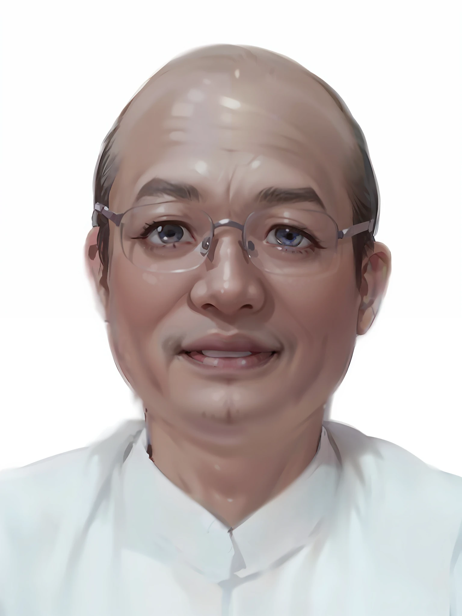 (Masterpiece), (Best Quality: 1.0), (Ultra High Resolution: 1.0), Detailed Illustration, 8K, 1Boy, Anime Boy, Chubby, Fat, Chubby, Blue Suit Wearing, Smile, Detailed Face, Asian Face, Japanese, Oriental Face, Perfect Face, Anime Eyes, Detailed Eyes, Gold-rimmed Thin Frame Glasses, Black Eyes, Glare, Detailed Hair, Short Black Hair, Hair Highlights, Very Detailed, Anime Style, Soft Light