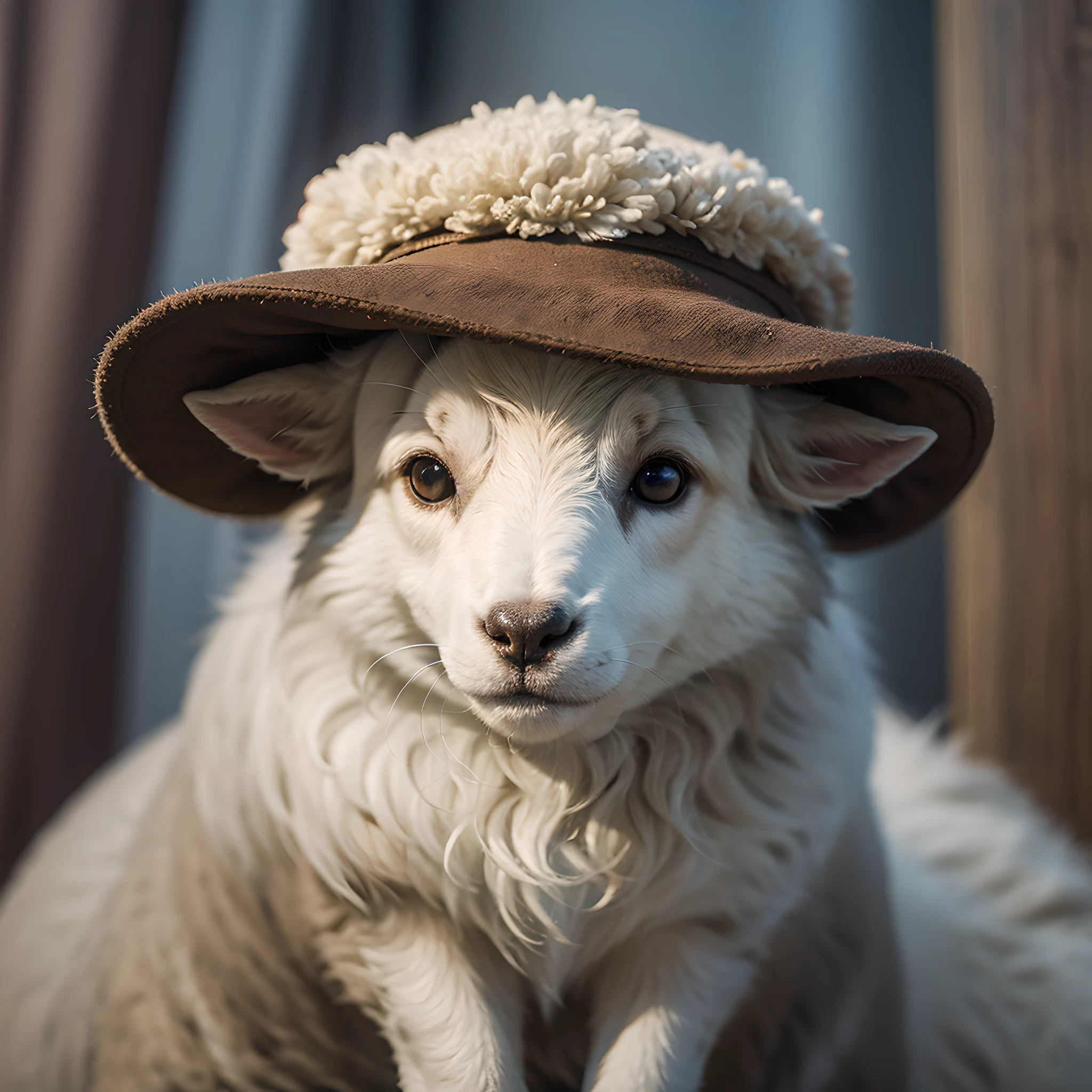 ((Masterpiece)), ((Best Quality)), 8k, HDR, cinematic lighting, sheep's hat, pandemic