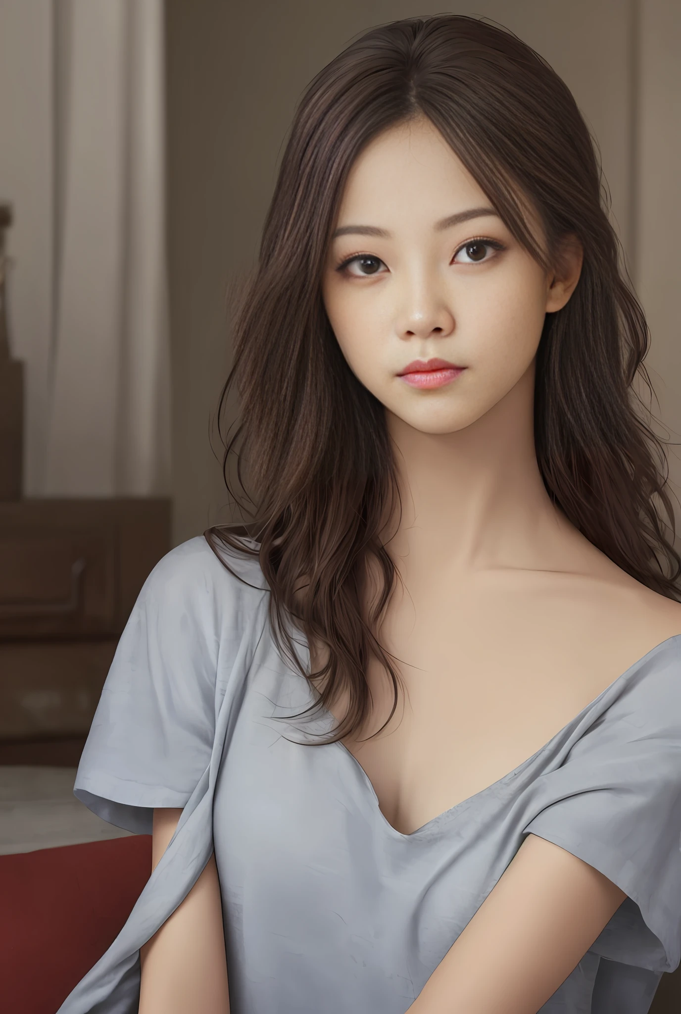 cute girl photo realistic