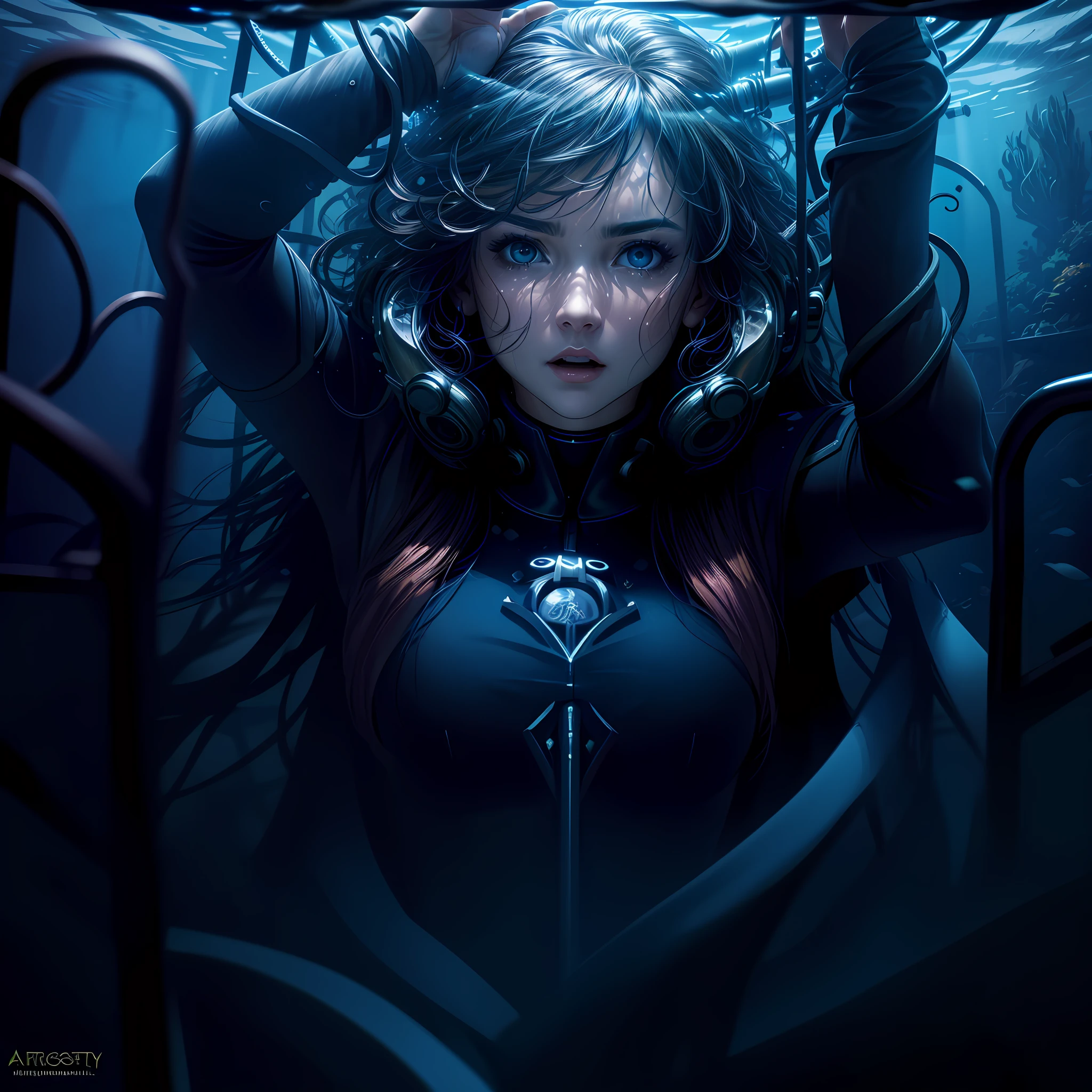 there is a woman that is standing under a metal cage, stunning digital illustration, beautiful digital artwork, high quality digital concept art, neoartcore and charlie bowater, artgerm julie bell beeple, detailed fantasy digital art, 4k highly detailed digital art, cgsociety contest winner, detailed digital anime art, gorgeous digital art, stunning cgsociety