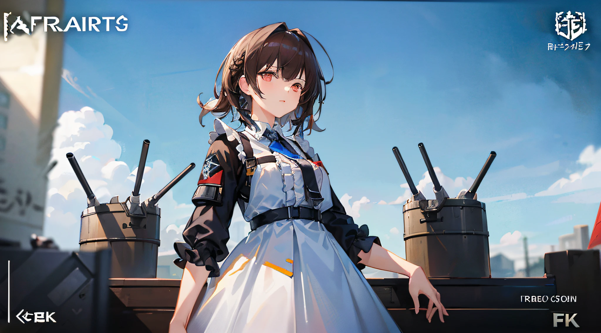 ((masterpiece)), ((best quality)), (ultra-detailed), (illustration)), ((disheveled hair)), (frills), (1 girl), (solo), from Arknights, Azur Lane style, characters from Azur Lane, from Girls Frontline, Girls Frontline style, 8 K character details, key art feminization, fine details. Women's Front, Women's Front, CG,