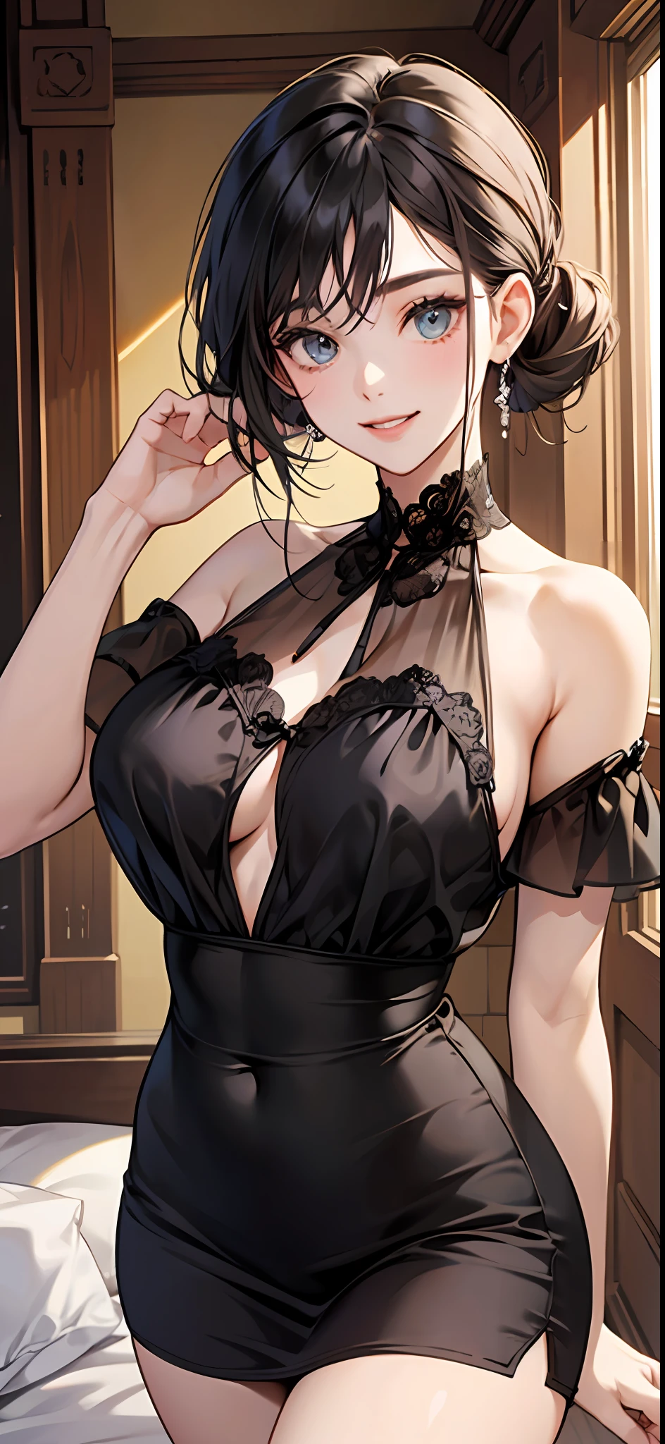 ((Best Quality, 8K, Masterpiece: 1.3)), 1girl, Slim Abs Beauty: 1.3, (Hairstyle Casual, No Big Breasts: 1.2), Dress: 1.1, Super Fine Face, Fine Eyes, Double Eyelids, Smile, Home, Boobs, Big Breasts, Nipples, Cum in Tits, Bukkake, Facia, Sexy Pose, --auto