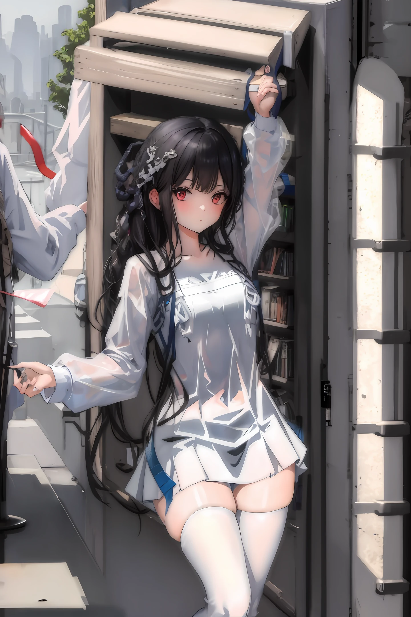 Girl in transparent clothes