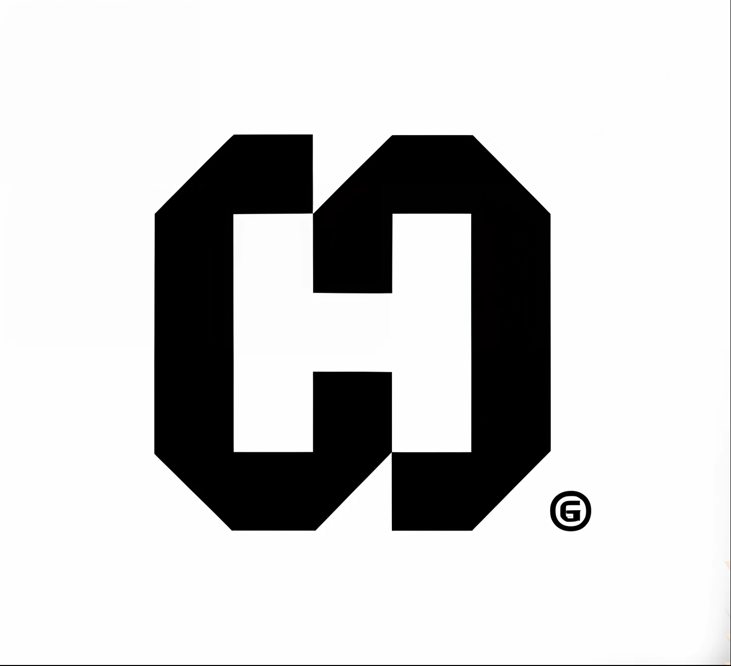 Black, orange tones, with the letters "G, G" to generate a geometric LOGO, --auto