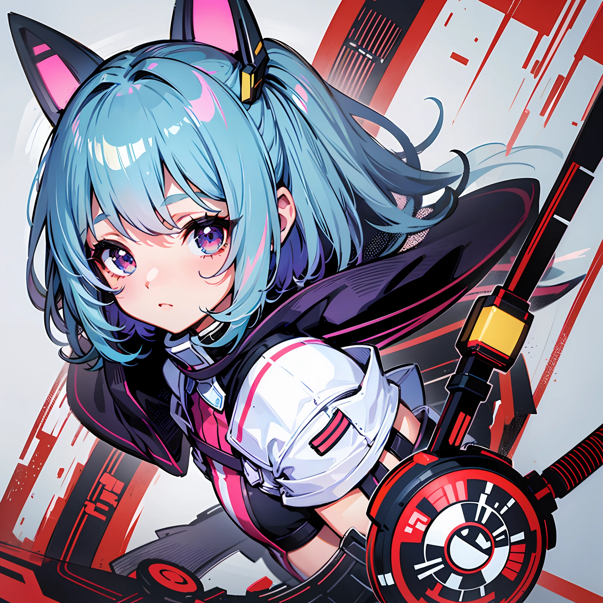 (Stickers: 1.5), White Background, Xenoblade Homura, Chibi Chara, Full Body, Cute Chibi Character, Best Masterpiece, Best Quality, 12k, Macross F
