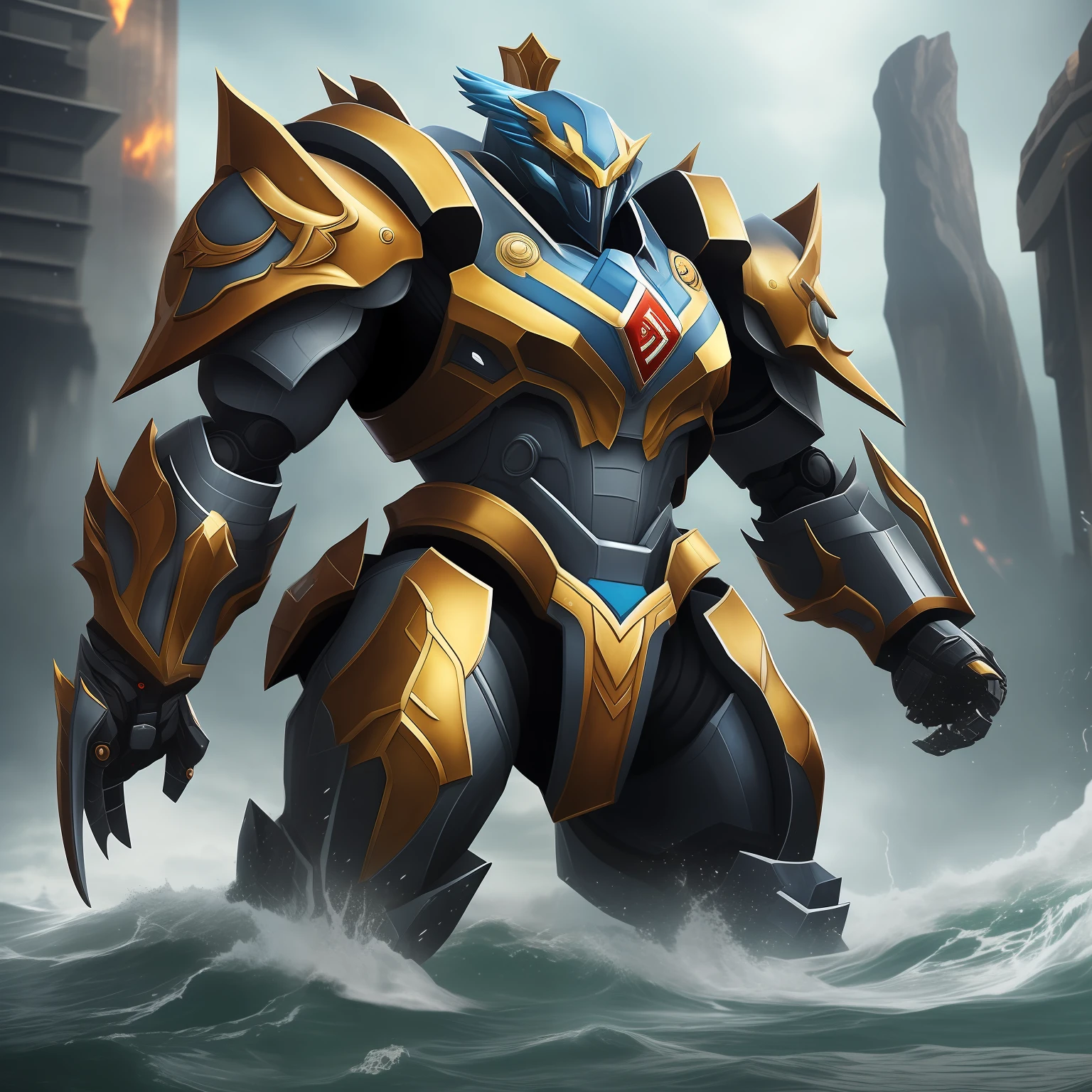The Basalt Mech is a fictional mecha character that often appears in science fiction works. Xuanwu is one of the four elephants in Chinese mythology, symbolizing the north and water. For this reason, Xuanbai mechs are usually designed as mechs with strong defensive and water attribute capabilities.
Xuanbai mechs usually have a sturdy shell and a powerful shield system that can withstand various attacks and protect the pilot. It is also equipped with powerful weapon systems such as artillery, missiles, and energy swords that can wreak havoc on enemies.
In addition, the Xuanbu mech also has the ability of water attribute, which can move freely in the water and use the power of water to attack and defend. It can generate attack skills such as water walls, water waves, and water pillars, while also using the fluidity and immersion of water to dodge enemy attacks.
In storylines, Xuanbu mechs are often used to protect justice, fight evil forces, or perform special missions. Its great abilities and defensive nature make it the backbone of battle, providing the protagonist with strong support and protection.