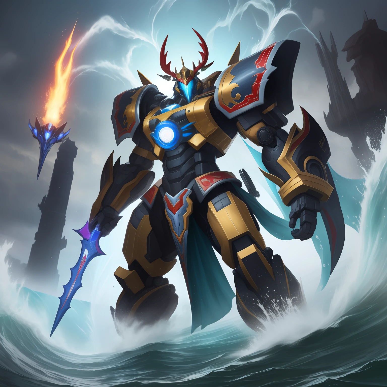 The Basalt Mech is a fictional mecha character that often appears in science fiction works. Xuanwu is one of the four elephants in Chinese mythology, symbolizing the north and water. For this reason, Xuanbai mechs are usually designed as mechs with strong defensive and water attribute capabilities.
Xuanbai mechs usually have a sturdy shell and a powerful shield system that can withstand various attacks and protect the pilot. It is also equipped with powerful weapon systems such as artillery, missiles, and energy swords that can wreak havoc on enemies.
In addition, the Xuanbu mech also has the ability of water attribute, which can move freely in the water and use the power of water to attack and defend. It can generate attack skills such as water walls, water waves, and water pillars, while also using the fluidity and immersion of water to dodge enemy attacks.
In storylines, Xuanbu mechs are often used to protect justice, fight evil forces, or perform special missions. Its great abilities and defensive nature make it the backbone of battle, providing the protagonist with strong support and protection.