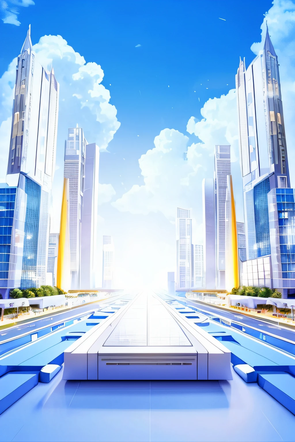 there is a picture of a futuristic city with a lot of buildings, futuristic city backdrop, random background scene, futuristic city street, cryptocurrency in the background, futuristic street, futuristic city backgrond, megacity background, metropolis background, skyscrapers in the background, futuristic city scape, skyscrapers on the background, mall background, futuristic city background