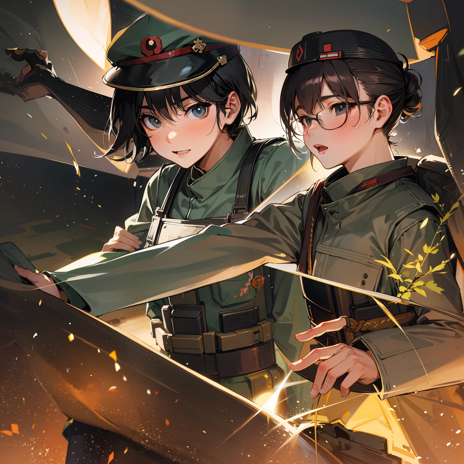 Military Training Two-dimensional College Students Playground Camouflage Uniform China Positive Sunshine