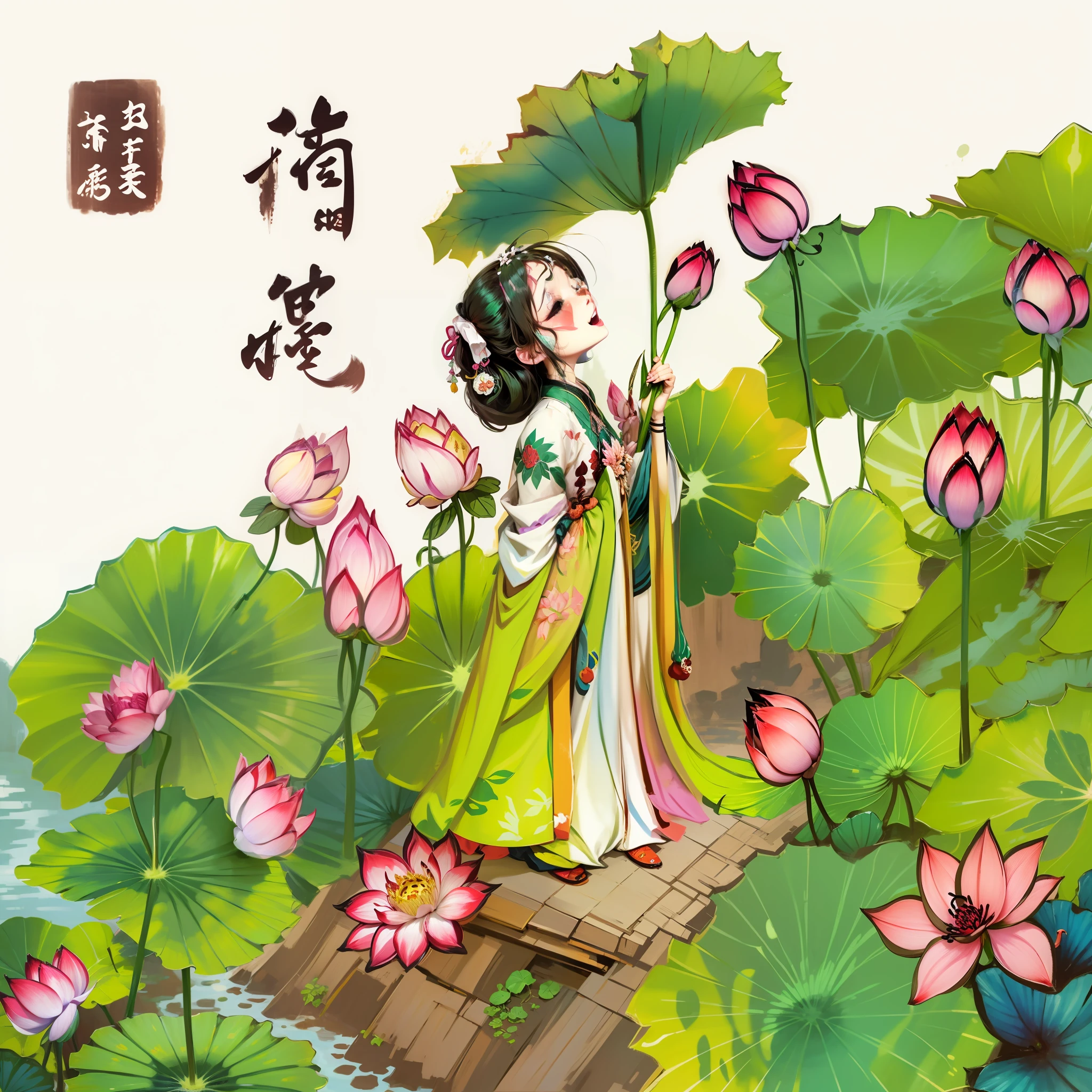 Lotus, maiden, zongzi, Tianzi laugh