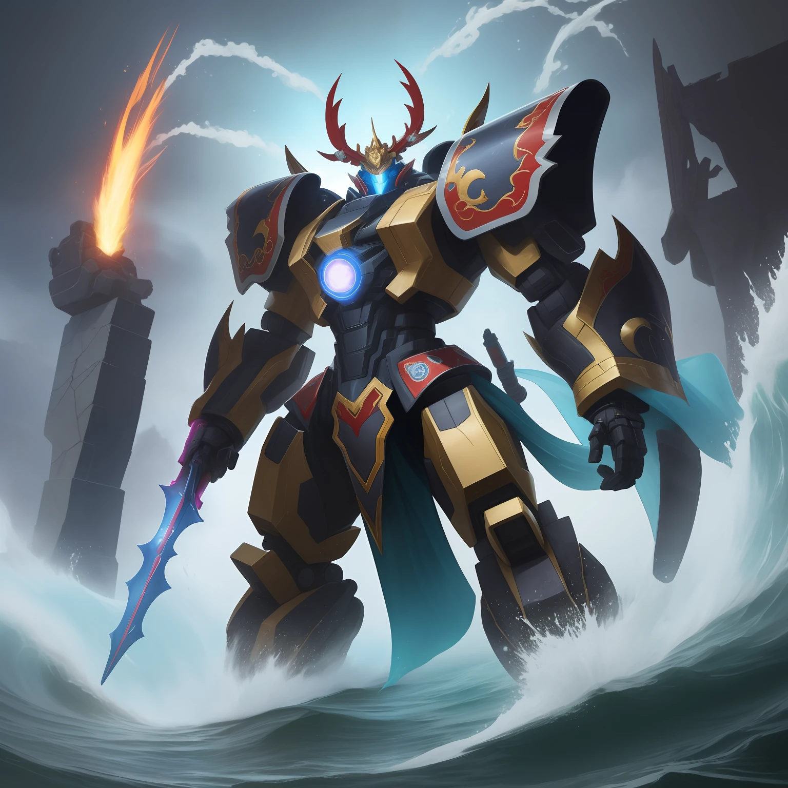 The Basalt Mech is a fictional mecha character that often appears in science fiction works. Xuanwu is one of the four elephants in Chinese mythology, symbolizing the north and water. For this reason, Xuanbai mechs are usually designed as mechs with strong defensive and water attribute capabilities.
Xuanbai mechs usually have a sturdy shell and a powerful shield system that can withstand various attacks and protect the pilot. It is also equipped with powerful weapon systems such as artillery, missiles, and energy swords that can wreak havoc on enemies.
In addition, the Xuanbu mech also has the ability of water attribute, which can move freely in the water and use the power of water to attack and defend. It can generate attack skills such as water walls, water waves, and water pillars, while also using the fluidity and immersion of water to dodge enemy attacks.
In storylines, Xuanbu mechs are often used to protect justice, fight evil forces, or perform special missions. Its great abilities and defensive nature make it the backbone of battle, providing the protagonist with strong support and protection.