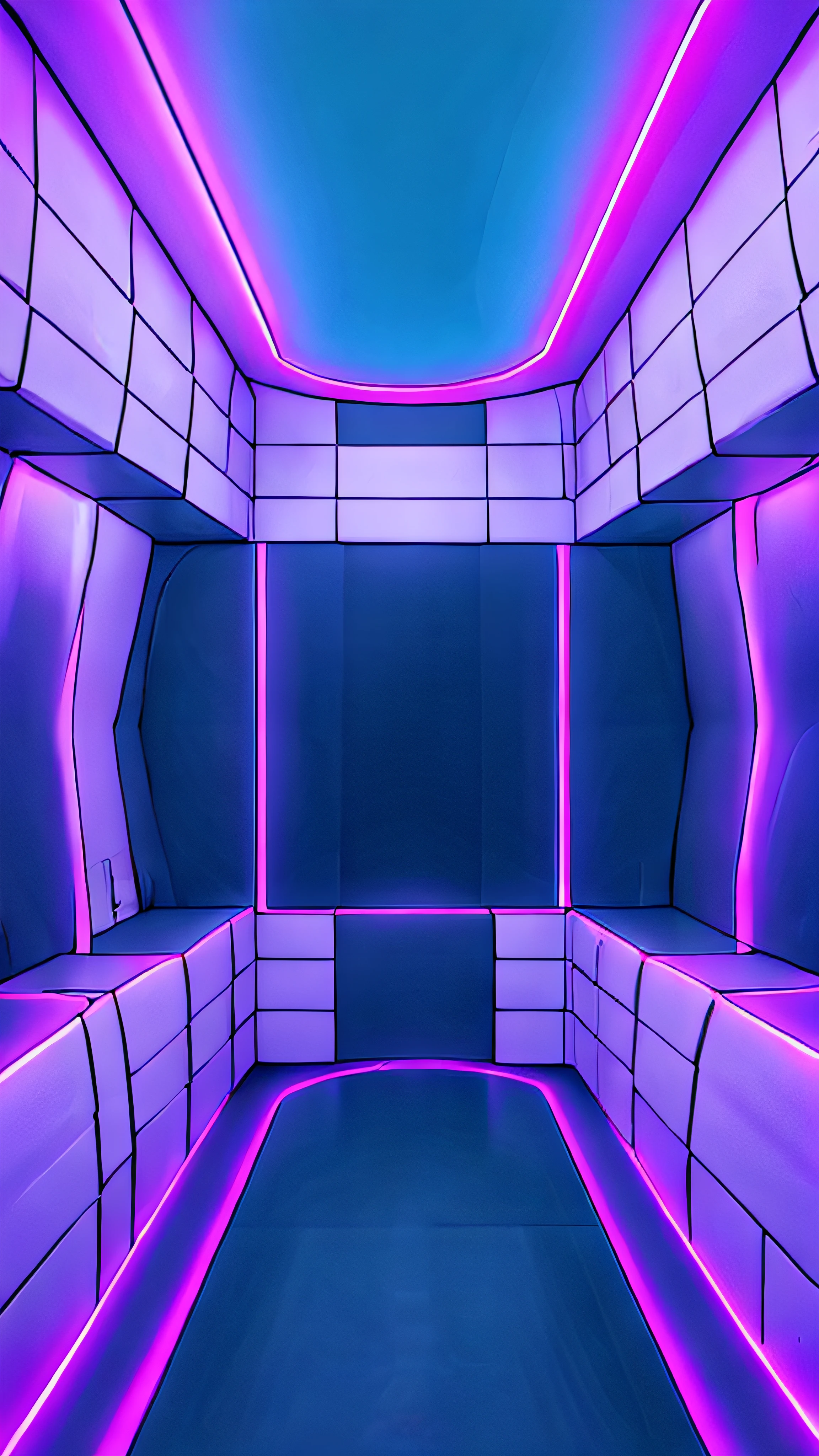 a close up of a futuristic room with a neon light, futuristic neon, background with neon lighting, neon background lighting, futuristic room background, neon lights in background, lined with neon tube lights, futuristic hall, spaceship hallway background, futuristic setting, cyber neon lighting, cyber neon lights, neon background, futuristic room, neon volumetric lights, cyber neon lightings