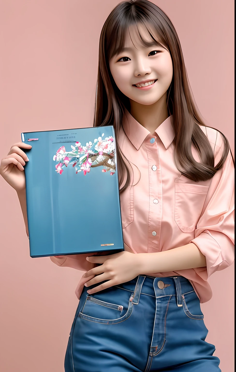10 years old, korean girl, student, black hair, short hair, young and cute girl, korean, asian (8K), (top quality), (masterpiece:1.2), (realistic), (photorealistic:1.37), very detailed, clear face, clean white background, 10 year old girl, cute, portrait of female elementary school student, young lovely korean face, cute young woman, portrait of korean female idol, ((5 fingers)), round head and slightly small eyes, (very detailed face: 1.4) (breasts: 0.3) (masterpiece, Best image quality: 1.2), (((outdoor, studio))) Surrealist elementary schooler, smile, laughter, sweater, (outfocusing:0.1), small breasts, little girl, bright face with lighting, beautiful detailed eyes, beautiful detailed nose, whole body, film grain, ((dramatic lighting)), delicate hair, super high resolution, beautiful teeth, small mouth, whole body, smile, gentle smile, stand, 1girl, beautiful, masterpiece, very delicate face, perfect lighting, overhead angle, professional lighting, HDR, solo, Chapped lips, super detailed, peach buttocks, looking at the viewer,