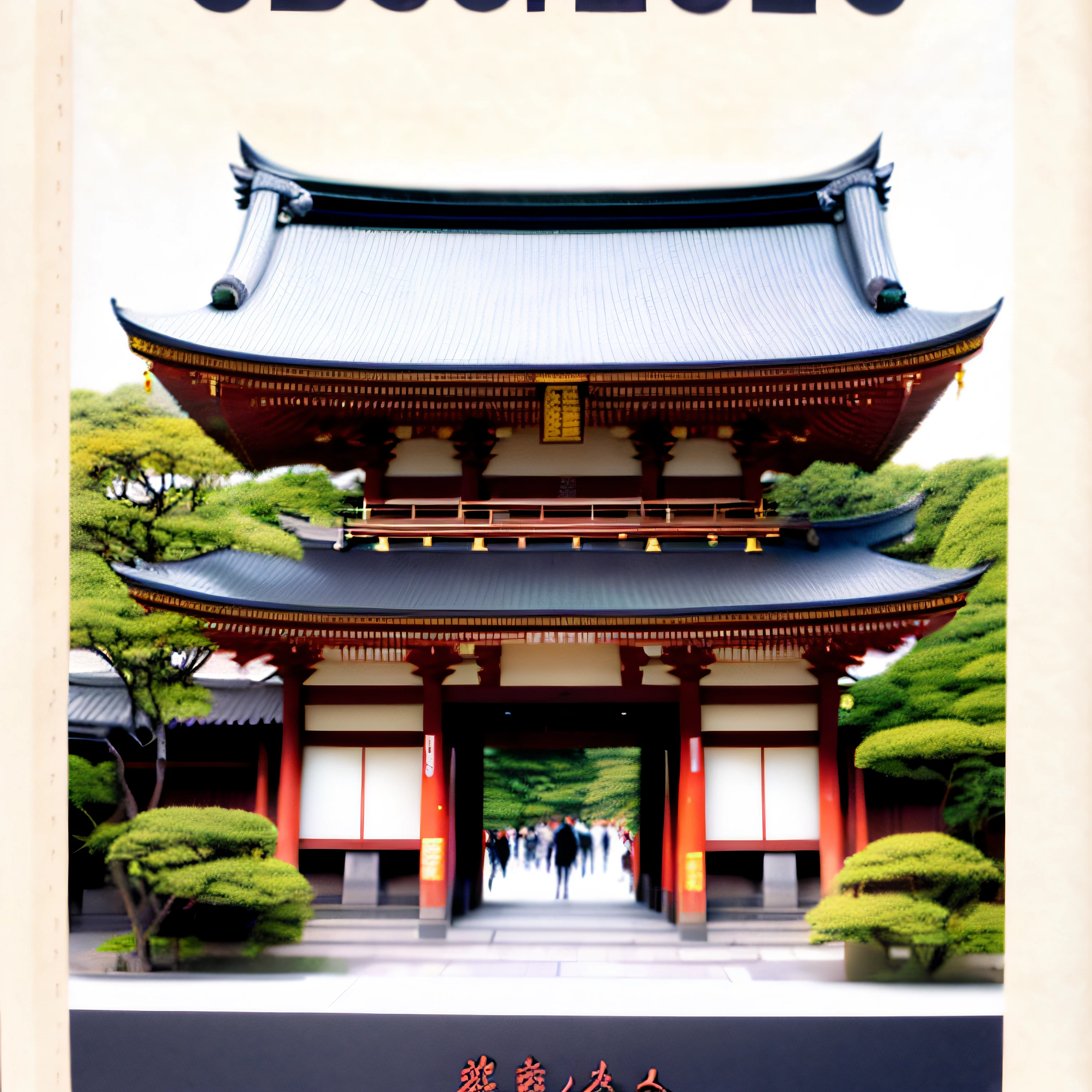 Guidebook cover, Tokyo, shrine