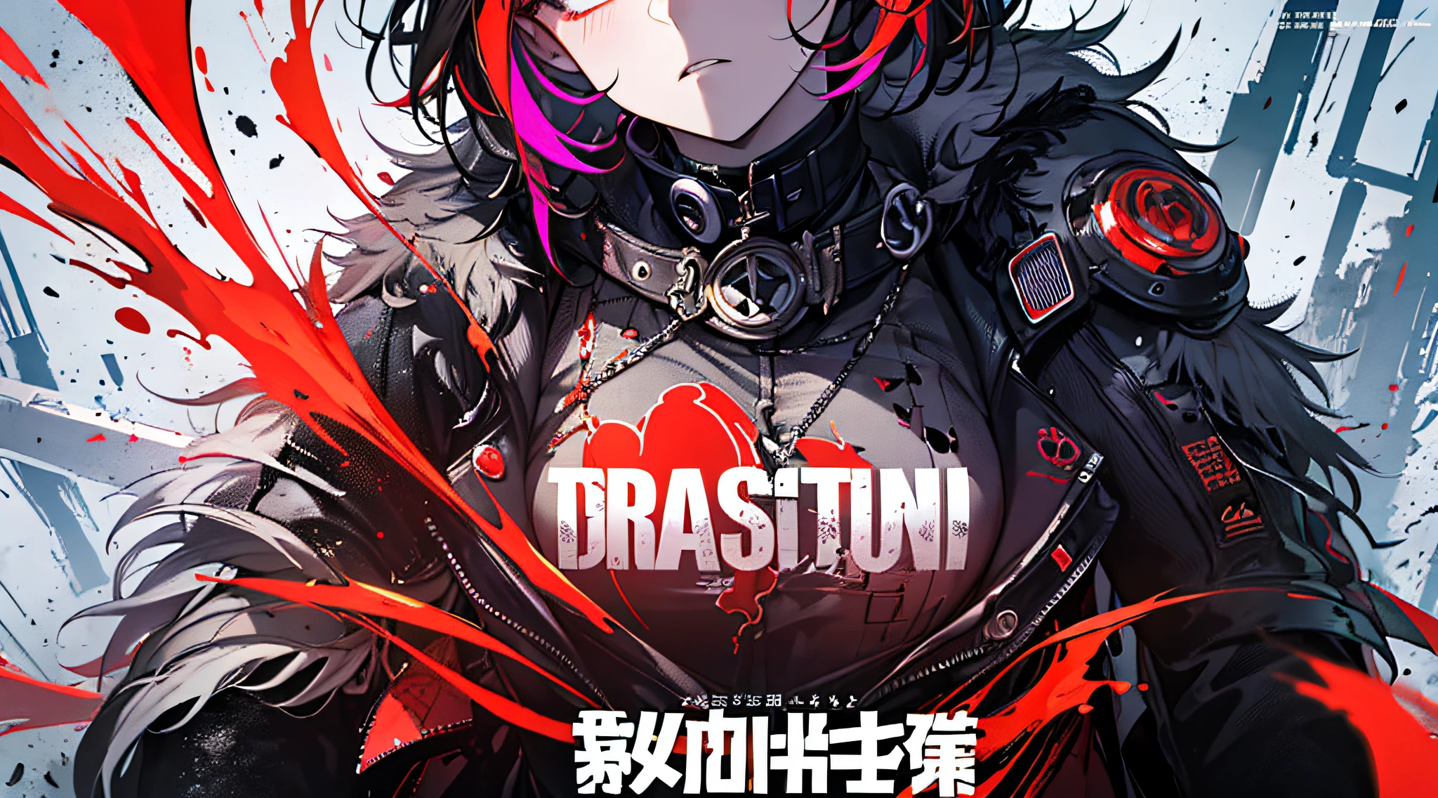 (((dramatic))), (((gritty))), (((intense)))) The movie poster features as the central character. She is shy in the center of the poster, wearing idol outfit, and a determined expression on her face. The background is dark and gritty, with a feeling of drunkenness. The text is bold and eye-catching, with catchy slogans that add to the overall drama and excitement. The color palette is dominated by dark colors, dotted with bright colors, giving the poster a dynamic and visual impact, tachi-e (magazine:1.3), (cover-style:1.3), fashionable, vibrant, outfit, posing, front, colorful, dynamic, background, element, confident, expressive, holding, statement, attachment, majestic, coiled, around, touch, scene, text, cover, bold, eye-catching, title, fashion, font, catchy, title, bigger, eye-catching, modern, trendy, focused, stylish, 1 girl