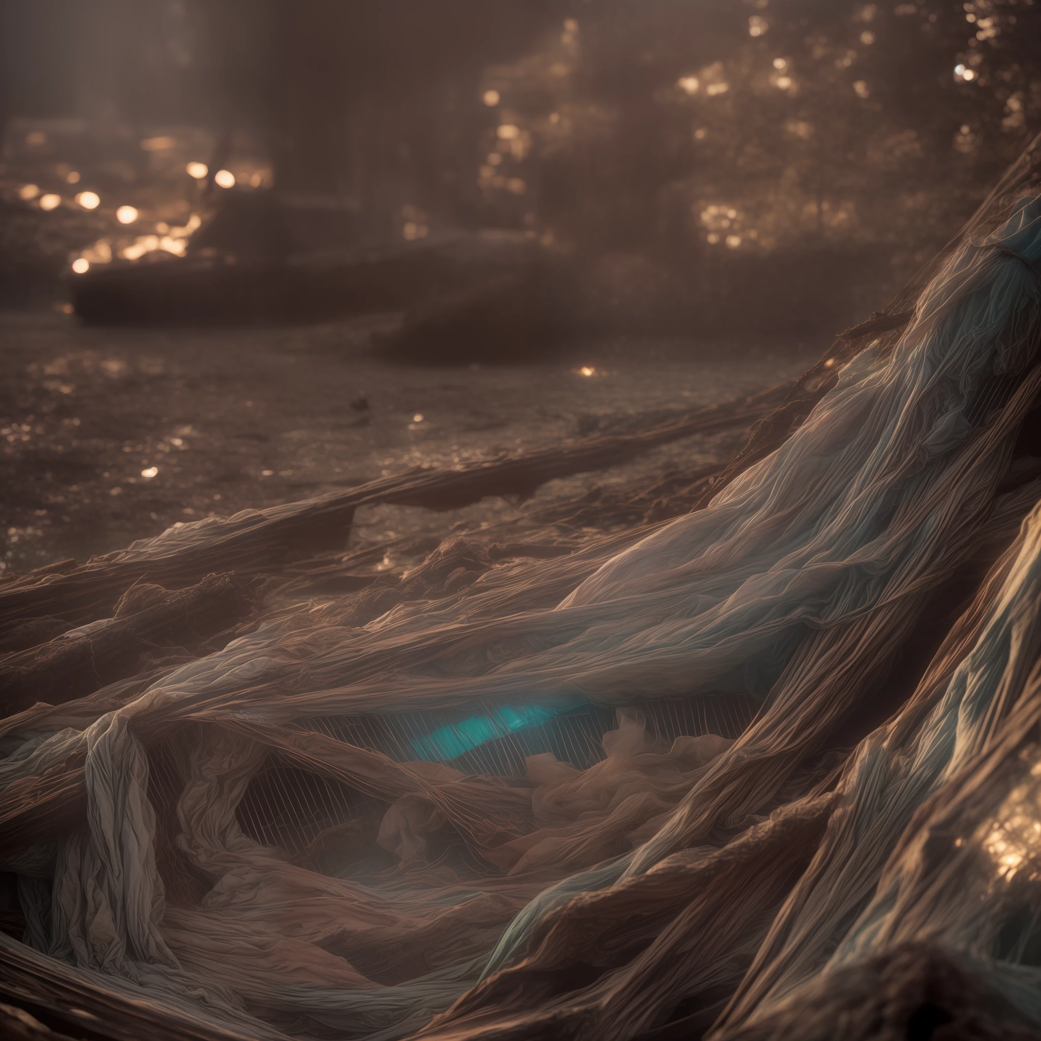 Indian Bollywood actress in the style of nocturne, dreamy atmosphere, dark cyan and red, i can't believe how beautiful this is, serene atmosphere, piles/stacks, flickering light, epic realistic, broken old boat in big storm, illustrated by herg, style of tin tin comics, pen and ink,art by greg rutkowski and artgerm, soft cinematic light,hdr, intricate, highly detailed, (depth of field:1.4), faded, (neutral colors:1.2), (hdr:1.4), (muted colors:1.2), hyperdetailed, (artstation:1.4), cinematic, warm lights, dramatic light, (intricate details:1.1), complex background, (rutkowski:0.66), (teal and orange:0.4), (intricate details:1.12), hdr, (intricate details, hyperdetailed:1.15) (skin texture:1.2)