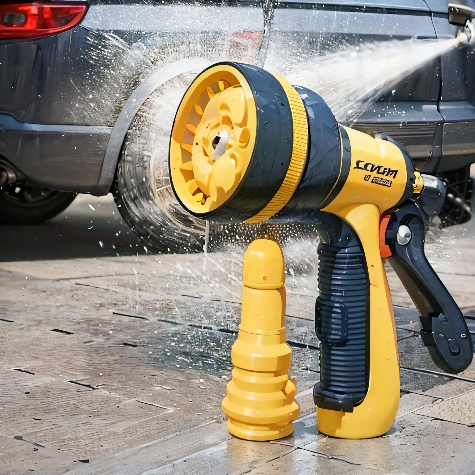 arafed hose spray gun spraying water on a car, powerful detail, seinen, spray brush, perfect detail, 85 mm, 85mm, 8 5 mm, meticulous detail, hoses, sharp detail, detailing, rubber hose style, high quality product image”, astonishing detail, 1 2 0 0 dpi, 1200 dpi