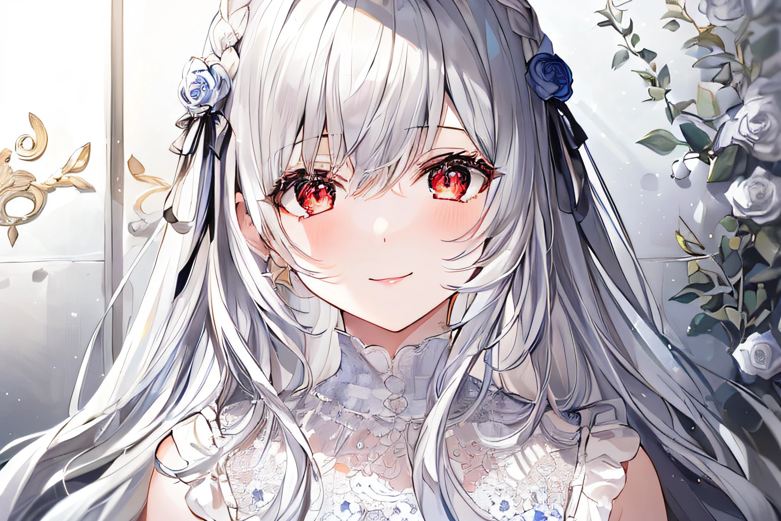 1girl, full body, denim photo, (Rembrandt), illustration, (masterpiece), (best quality), (ultra_detailed), finely detail, (Depth of field), , glove, long hair, star\ (symbol\), looking at viewer, (silver hair:1.2), red eyes, upper body, hair ornament, :p, frills, pink shirt, smile, sleeveless, shirt, idol, symbol-shaped pupils, hands up, sleeveless, shirt, idol, symbol-shaped pupil, bangs, side up, star-shaped pupil, arms up, skirt pulling, roaring twenties, isometric, seen from above, sky, flowerscliff