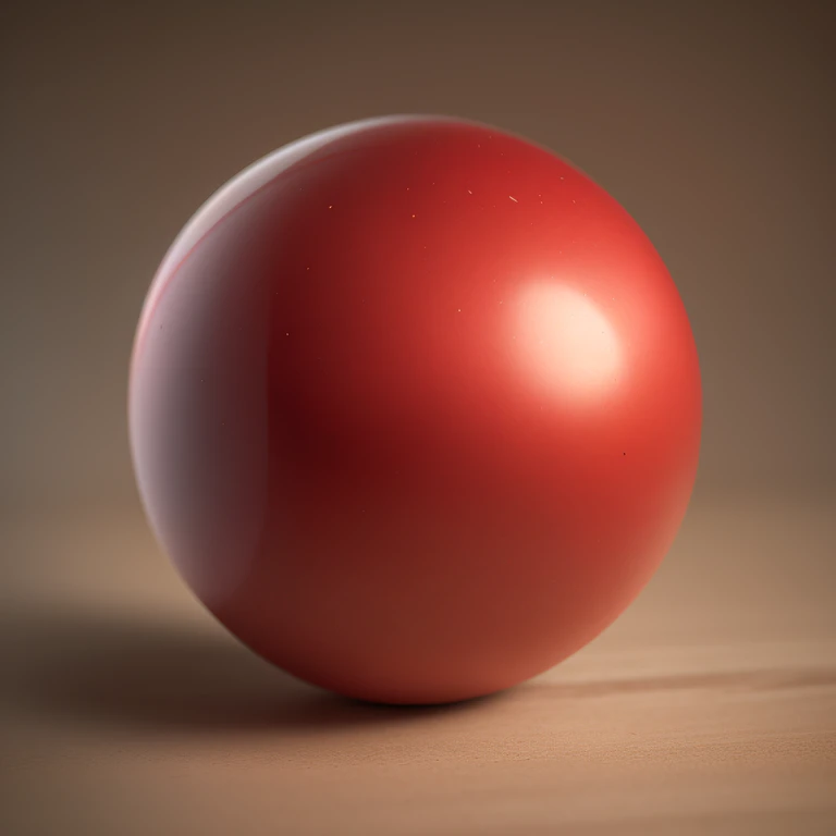 A red ball with clean background