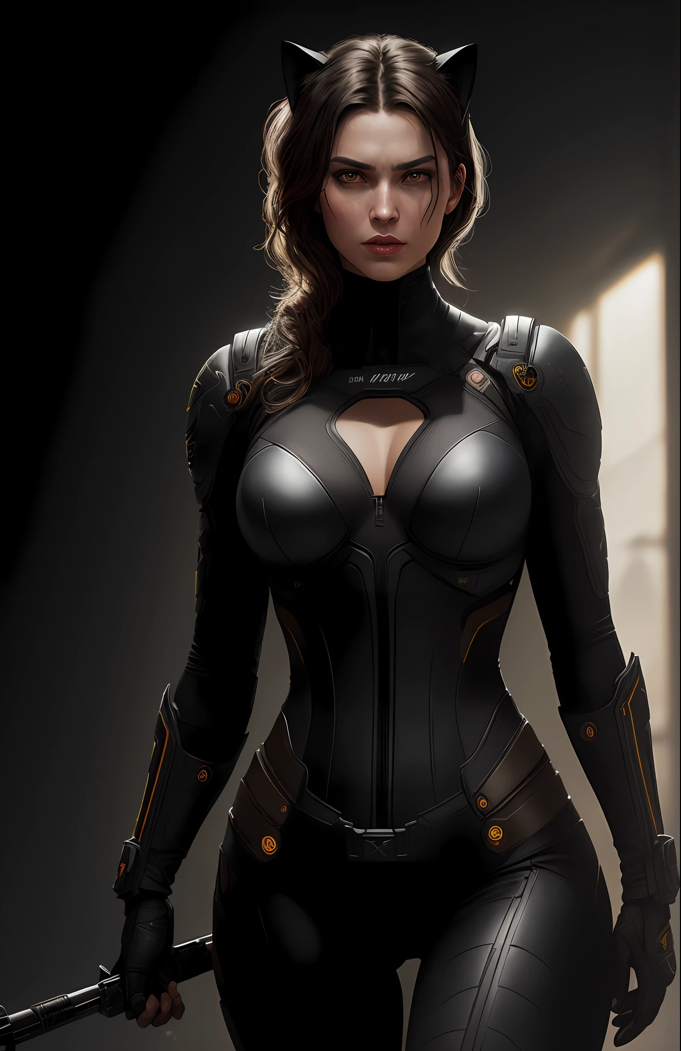 (dark shot: 1.1), epic realistic, God Catwoman from DC, yellow gradient, black, brown and magenta color scheme, grunge aesthetics!!! graffiti tag wall background, art by Greg Rutkowski and artgerm, soft cinematic light, Adobe Lightroom, darkroom, HDR, intricate, highly detailed, (depth of field: 1.4), faded, (neutral colors: 1.2), (hdr: 1.4), (muted colors: 1.2), hyper-detail (artstation: 1.4), cinematic, warm light, dramatic light (complex details: 1.1)