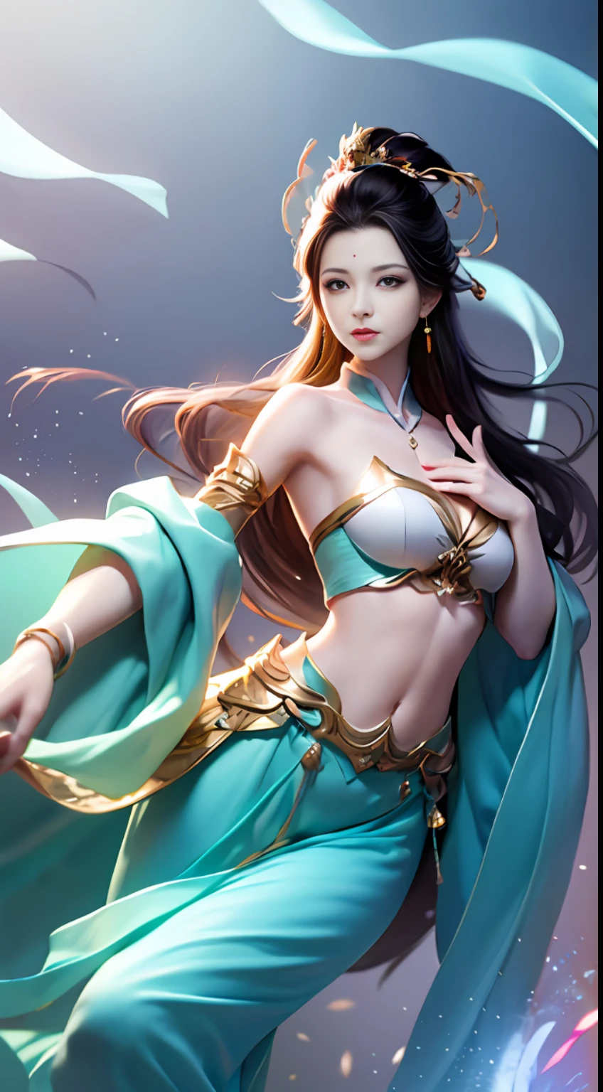 Solo, 1 Beautiful Female, Wuxia World, (1 Girl), (Full Body), (Xiuxian World), Chinese Immortal Wuxia, (Purple Cross-collared Top, Silk Robe, Embroidered Cape, Openwork Pattern), Brunette Hair, Chinese Coiled Bun, Hairpin, Light Pink Lips, (Young), Facial Highlight, Upper Body, Detail Face, White Skin, Ponytail, Braid, Look at the Audience, Big Eyes, Earrings, Slim Figure, Professional Lighting, Photon Mapping, Light Energy Transfer, Physically Based Rendering, 8K UHD, SLR, Soft Light, High quality, high resolution, (very detailed CG unity 8k wallpaper)