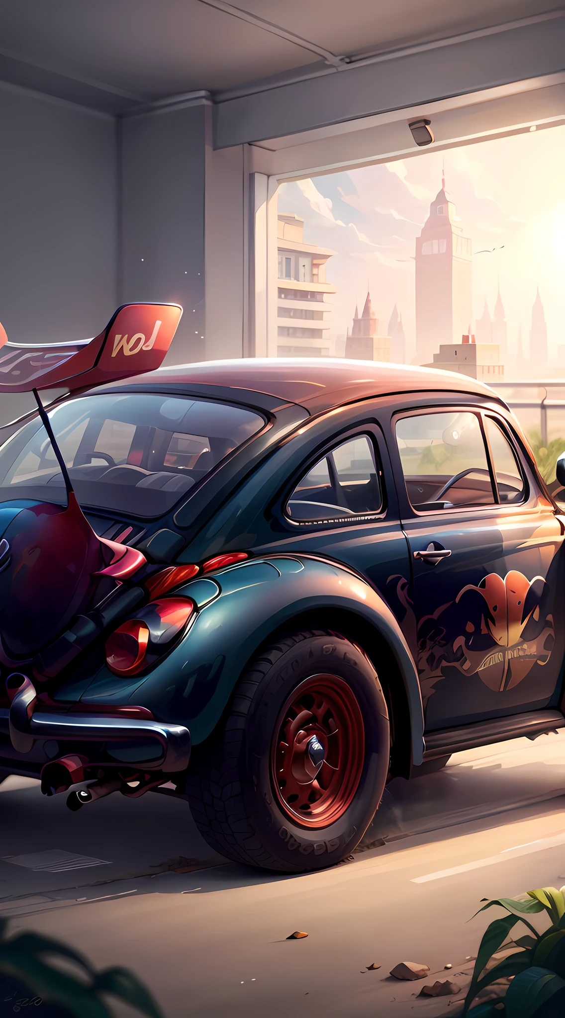 VW Car Beetle, front view, front, front camera