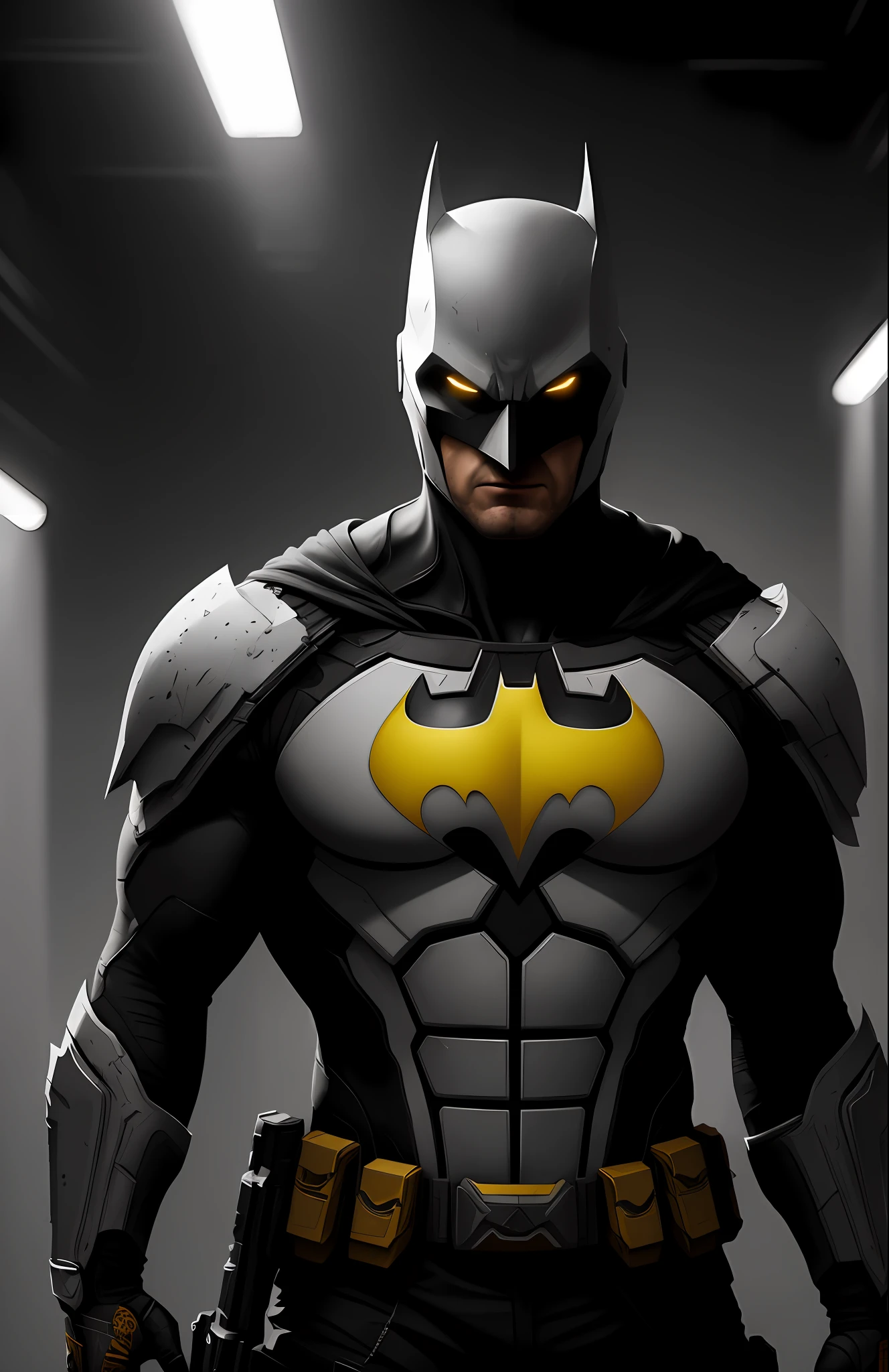 (dark shot: 1.1), epic realistic, God White Batman from DC, yellow gradient, black, brown and magenta color scheme, grunge aesthetics!!! graffiti tag wall background, art by Greg Rutkowski and artgerm, soft cinematic light, Adobe Lightroom, darkroom, HDR, intricate, highly detailed, (depth of field: 1.4), faded, (neutral colors: 1.2), (hdr: 1.4), (muted colors: 1.2), hyper-detail (artstation: 1.4), cinematic, warm light, dramatic light (complex details: 1.1)