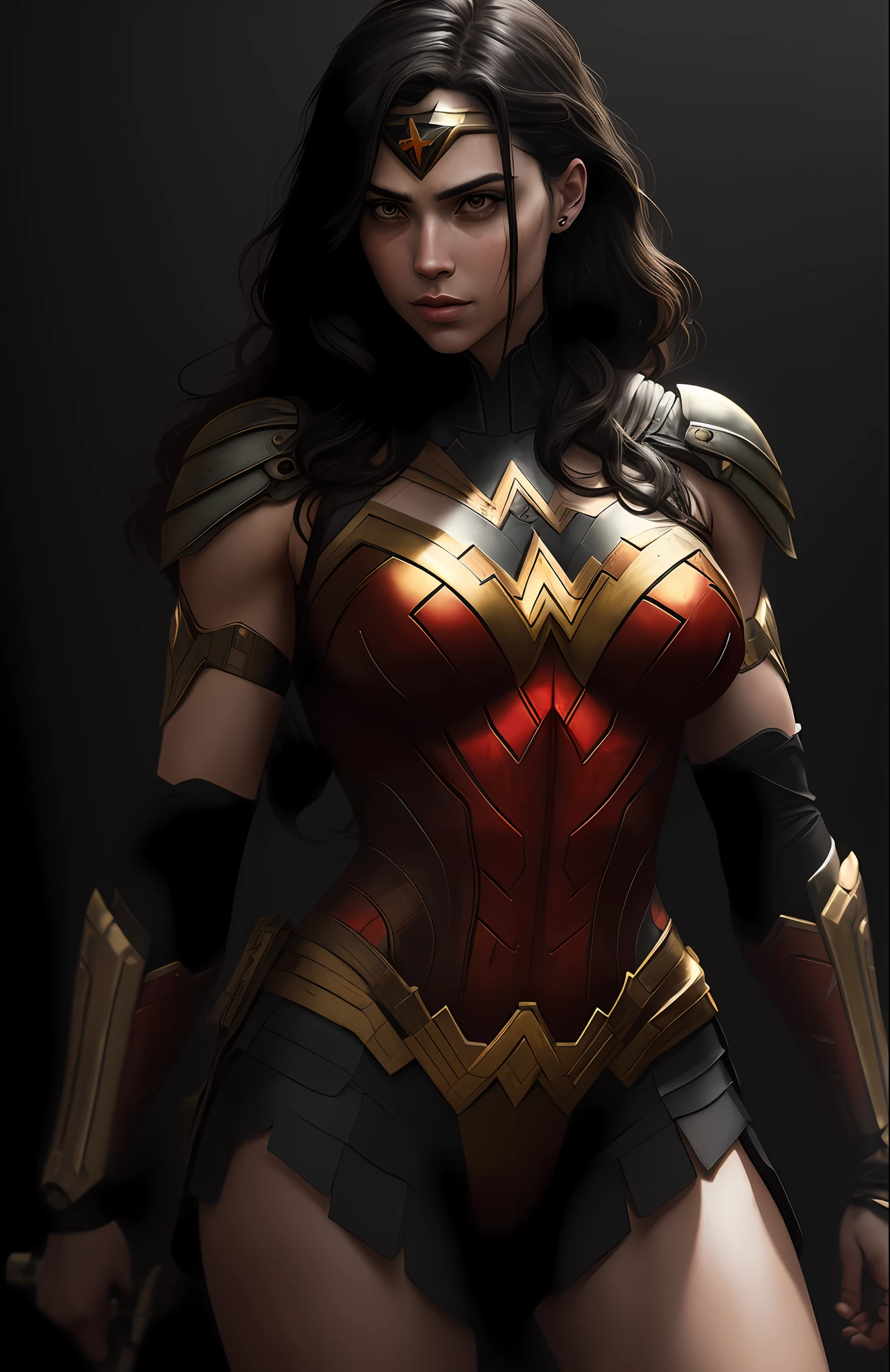 (dark shot: 1.1), epic realistic, God Wonder Woman from DC, yellow gradient, black, brown and magenta color scheme, grunge aesthetic!!! graffiti tag wall background, art by Greg Rutkowski and artgerm, soft cinematic light, Adobe Lightroom, darkroom, HDR, intricate, highly detailed, (depth of field: 1.4), faded, (neutral colors: 1.2), (hdr: 1.4), (muted colors: 1.2), hyper-detail (artstation: 1.4), cinematic, warm light, dramatic light (complex details: 1.1)