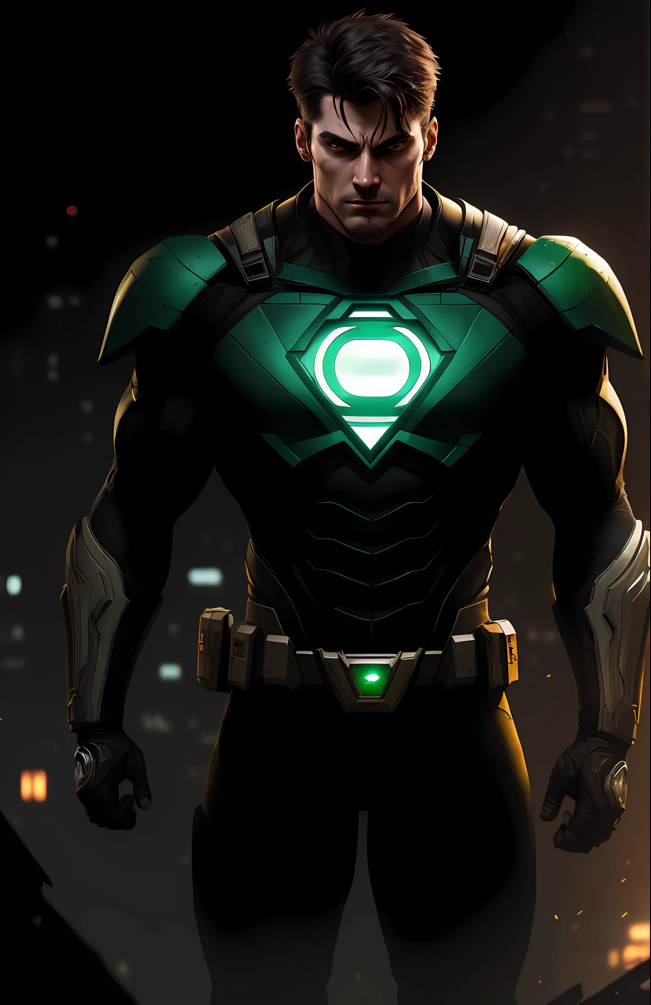 (dark shot: 1.1), epic realistic, Superman Green Lantern from DC, yellow gradient, black, brown and magenta color scheme, grunge aesthetics!!! graffiti tag wall background, art by Greg Rutkowski and artgerm, soft cinematic light, Adobe Lightroom, darkroom, HDR, intricate, highly detailed, (depth of field: 1.4), faded, (neutral colors: 1.2), (hdr: 1.4), (muted colors: 1.2), hyper-detail (artstation: 1.4), cinematic, warm light, dramatic light (complex details: 1.1)
