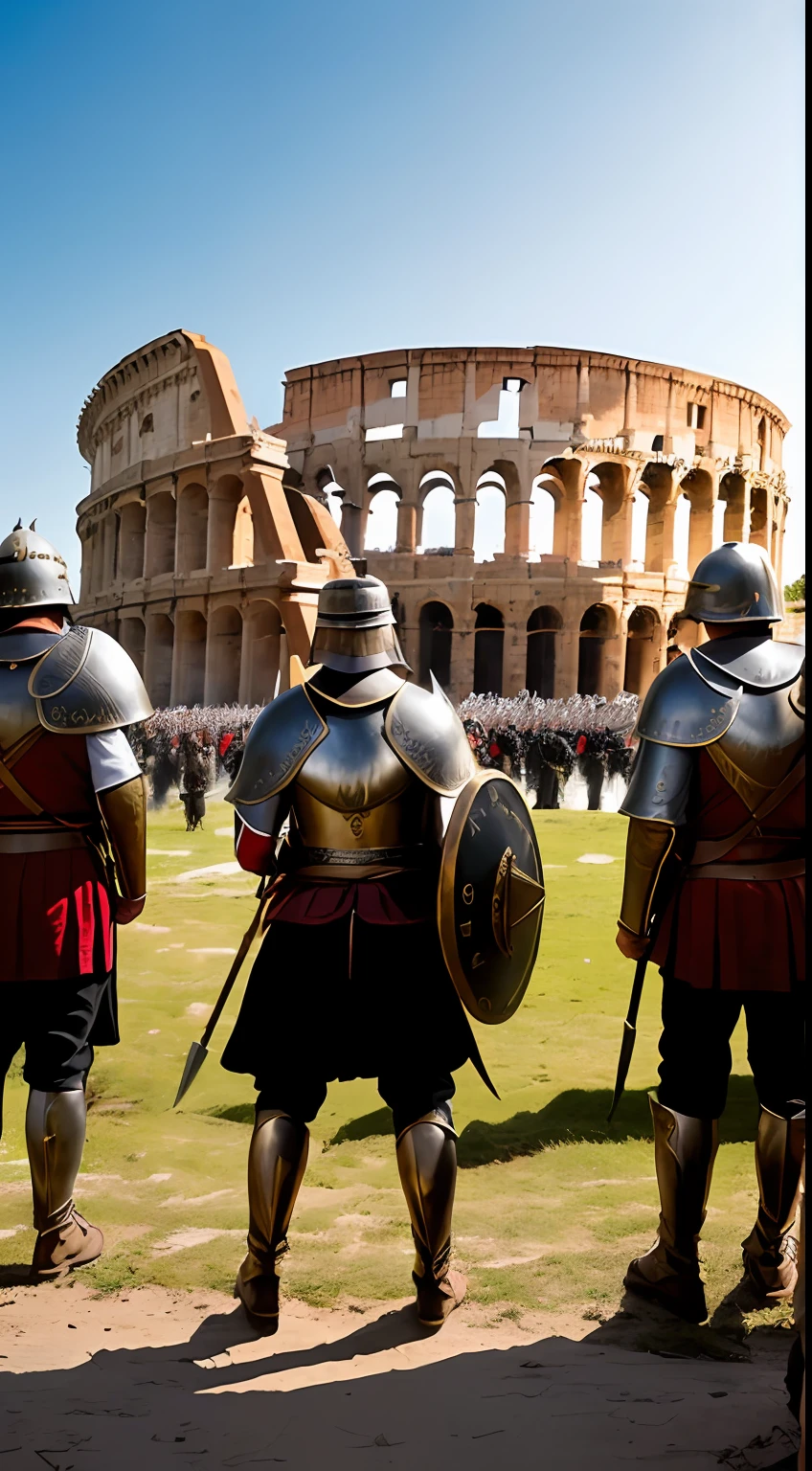 (masterpiece, realistic, intricate details:1.3), King Alaric I, battle-hardened and determined, (ornamented Visigoth armor:1.2), leading his Visigoth troops, ancient city of Rome, dramatic clash with the Roman Empire, (weathered Roman architecture:1.2), pillars and statues crumbling, fierce fighting in the foreground, tense atmosphere, capturing the historical accuracy, muted color palette, capturing the somber mood, medium shot, looking ahead, capturing the intensity and struggle of the battle.