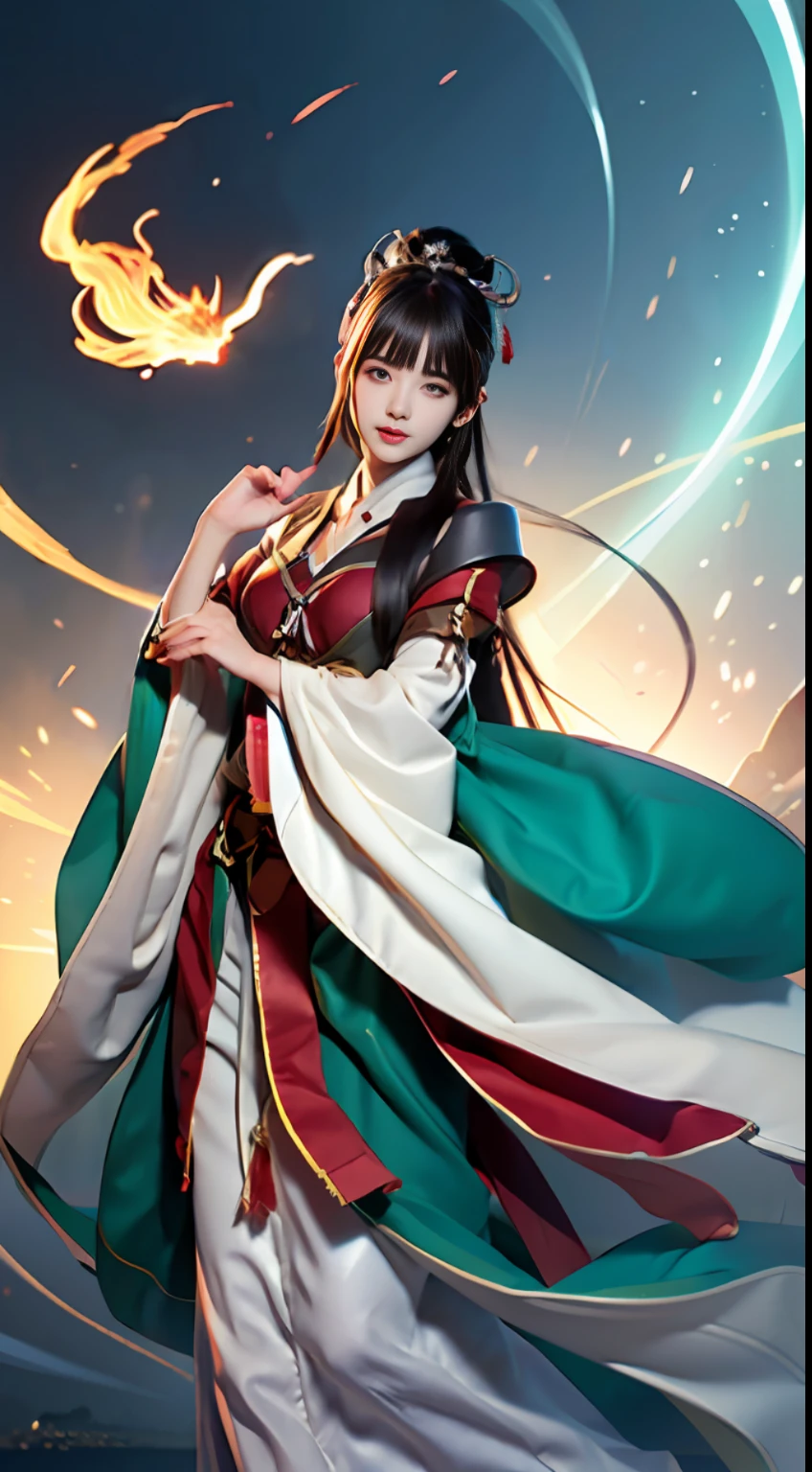 Solo, 1 Beautiful Female, Wuxia World, (1 Girl), (Full Body), (Xiuxian World), Chinese Immortal Wuxia, (Purple Cross-collared Top, Silk Robe, Embroidered Cape, Openwork Pattern), Brunette Hair, Chinese Coiled Bun, Hairpin, Light Pink Lips, (Young), Facial Highlight, Upper Body, Detail Face, White Skin, Ponytail, Braid, Look at the Audience, Big Eyes, Earrings, Slim Figure, Professional Lighting, Photon Mapping, Light Energy Transfer, Physically Based Rendering, 8K UHD, DSLR, Soft Light, High Quality, high resolution, (very detailed CG unity 8k wallpaper)
