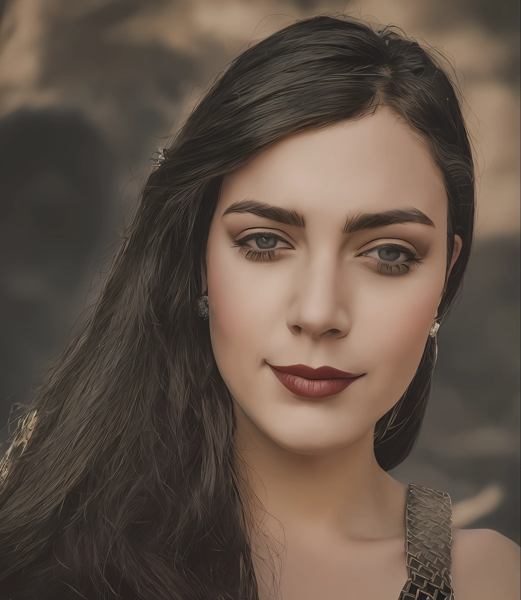 Model with original human face, human face faithful to image upload, human face, torso (heavy gothic armor spikes shoulders use lora), (highly detailed skin: 1.2), 8k uhd, dslr, soft lighting, high quality, film grain, Fujifilm XT3, mordor scenery, sauron ghost in the background