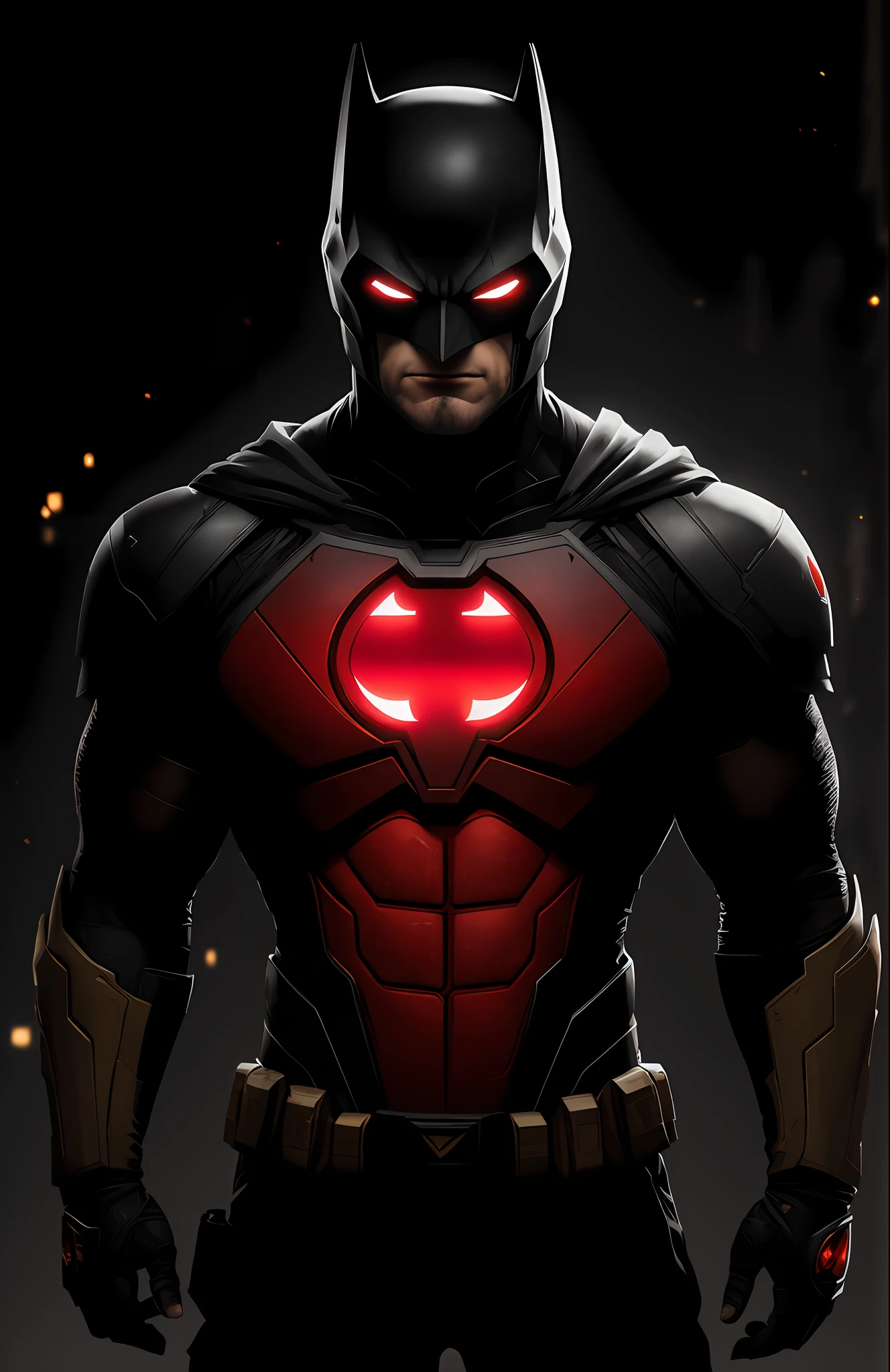 (dark shot: 1.1), epic realistic, Batman Red Lantern from DC, yellow gradient, black, brown and magenta color scheme, grunge aesthetic!!! graffiti tag wall background, art by Greg Rutkowski and artgerm, soft cinematic light, Adobe Lightroom, darkroom, HDR, intricate, highly detailed, (depth of field: 1.4), faded, (neutral colors: 1.2), (hdr: 1.4), (muted colors: 1.2), hyper-detail (artstation: 1.4), cinematic, warm light, dramatic light (complex details: 1.1)