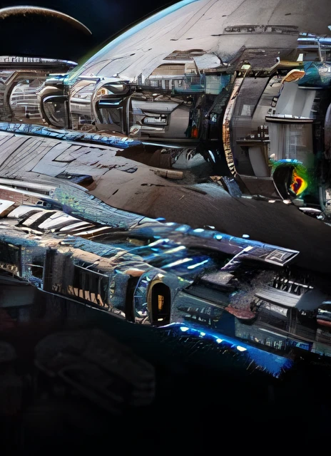 a close up of a spaceship with a large engine in the middle of it, sci-fi highly detailed, detailed spaceship, industrial humanity spaceship, big train in space, high tech spaceships, cargo spaceships, award-winning scifi, deep space super structure, epic megastructure, stunningly detailed, scifi space station, intricate machine in space, scifi spaceship