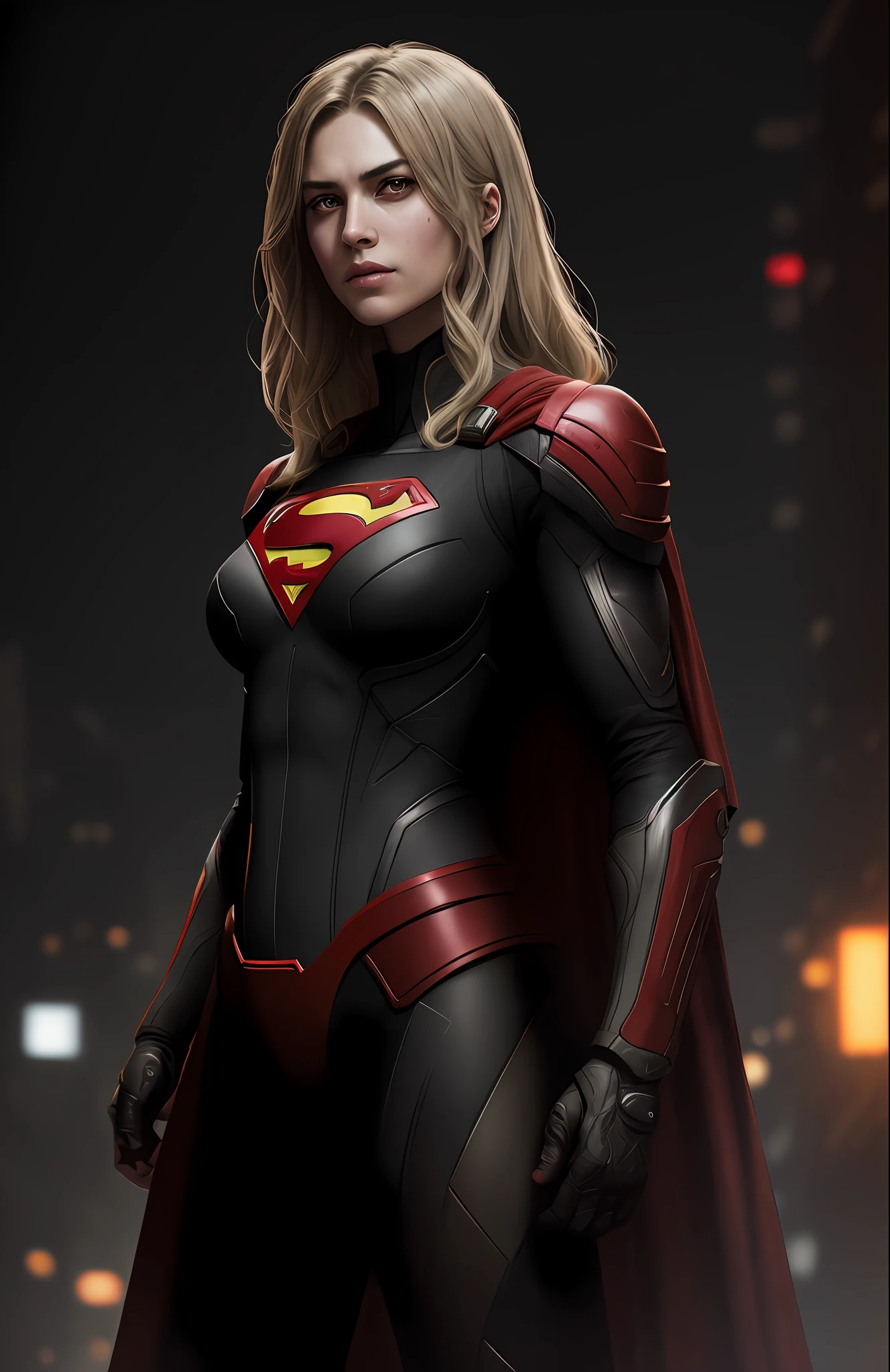 (dark shot: 1.1), epic realistic, Supergirl Red Lantern from DC, yellow gradient, black, brown and magenta color scheme, grunge aesthetic!!! graffiti tag wall background, art by Greg Rutkowski and artgerm, soft cinematic light, Adobe Lightroom, darkroom, HDR, intricate, highly detailed, (depth of field: 1.4), faded, (neutral colors: 1.2), (hdr: 1.4), (muted colors: 1.2), hyper-detail (artstation: 1.4), cinematic, warm light, dramatic light (complex details: 1.1)