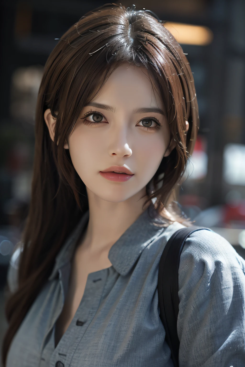 Surrealist female portraits, fantasy art, photorealism, dynamic lighting, artstation, poster, volumetric lighting, very detailed faces, 4k, award-winning, 1girl, in the dark, deep shadows, understated, denim photos, (formal wear: 1.4), long hair,