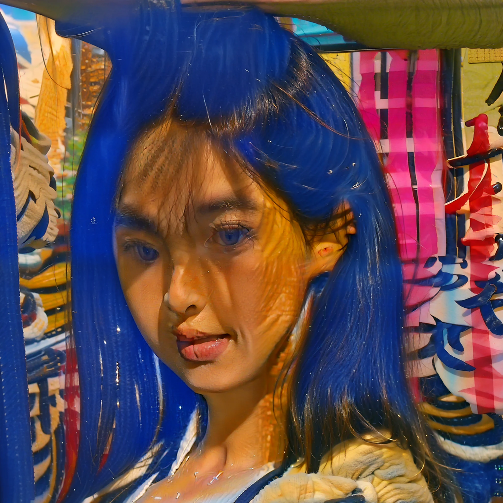 8K, Best Quality, Masterpiece, Ultra High Resolution, (Realism: 1.4), Original Photo, (Realistic Skin Texture: 1.3), (Film Grain: 1.3), (Selfie Angle), 1 Girl, Beautiful Eyes and Face Details, Masterpiece, Best Quality, Close-up, Upper Body, Looking at the Viewer, Full Body, Nude