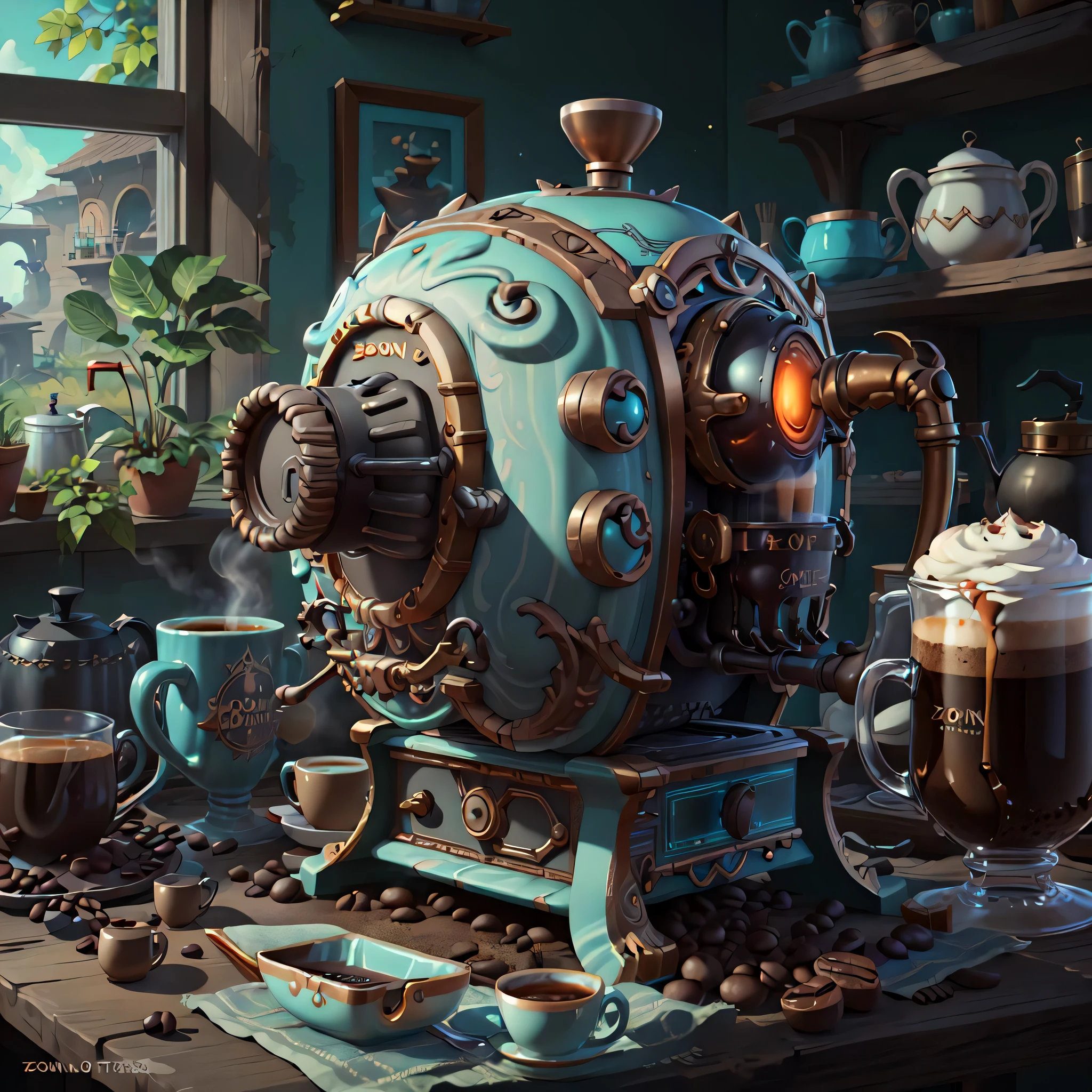 ZonaiAI
coffee machine , detailed, intricate