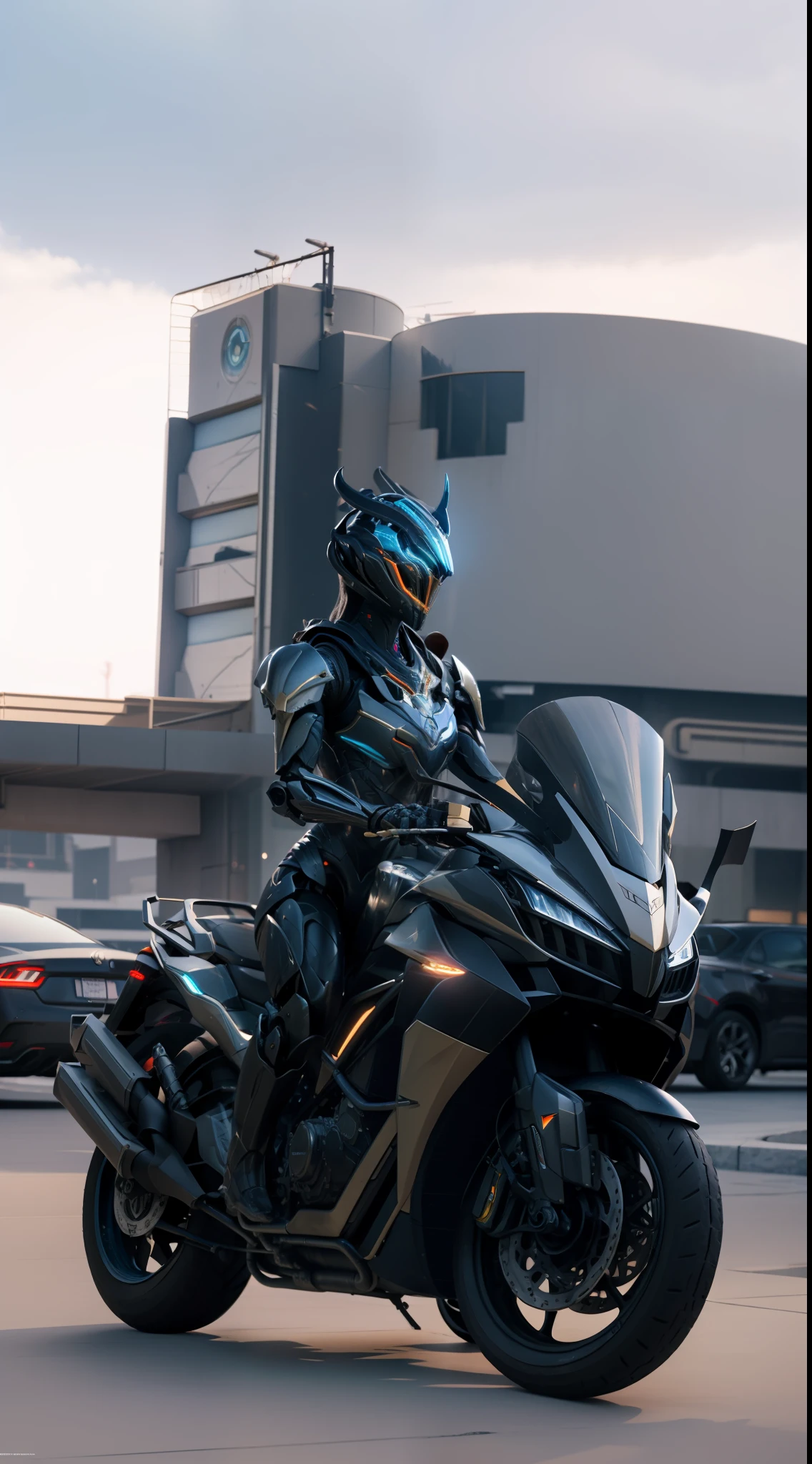 (masterpiece:1.2), best quality, high resolution, unity 8k wallpaper, (illustration:1.0), beautiful detailed, extremely detailed, perfect lighting, extremely detailed CG,glowing eyes,backlighting,
armor, fake_horns, glowing, full_armor,warframe,humanoid_robot,horns,helmet,mask,sample_background,weapon, monster, blue_armor,
looking at the viewer,solo,perspective,