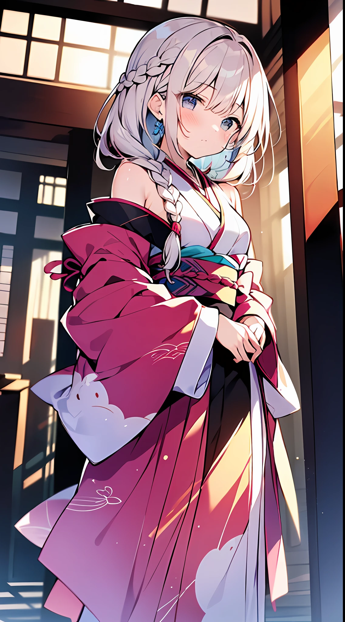 (Incredibly Absurdres Absolutely Resolution: 1.5), Top Quality, Masterpiece, Ultra High Definition, 8k, (Multiple Girls), (Light Colored Kimono, Geta) BREAK Shoujo Manga Style, (Loli), Soft Line Art, Digital Enhancement, Shojo Manga Touch, Hairstyle Fax, Environment Change Scene, Hairstyle Fax, Shoujo Mangacore, (((Length of hair to shoulders))), ((((Short braid))), Shrine, Precinct, Full Body View Angle, entangle, Beautiful and aesthetic: 1.5, High quality: 1.3