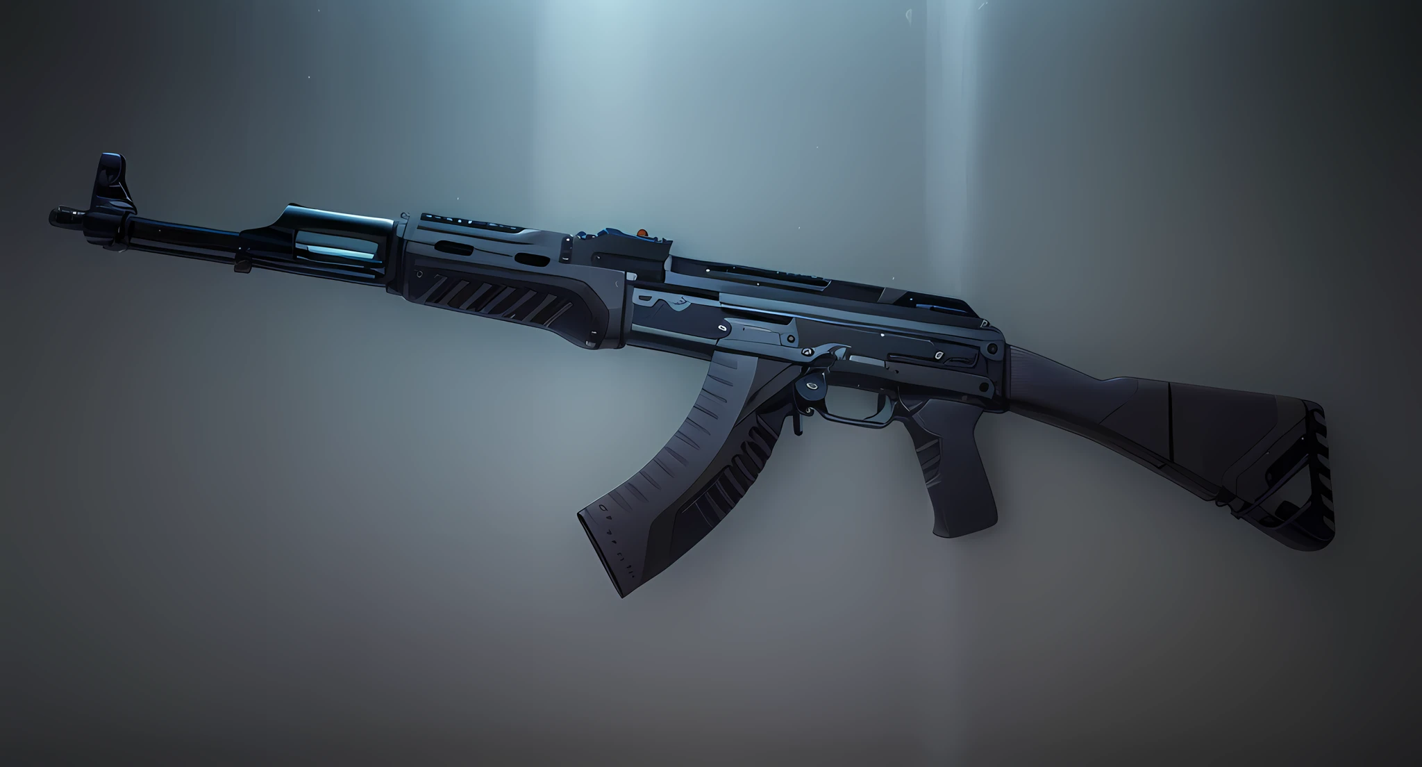 Close-up of gun, pulse rifle, AK 1 2, corner assault rifle, futuristic assault rifle, energy rifle, AK45, Tane skin, AK 4 7, AK47, translucent SSS X-ray, futuristic weapon, ghost blade style, assault rifle, obsidian skin, smooth wet cold skin, futuristic gun