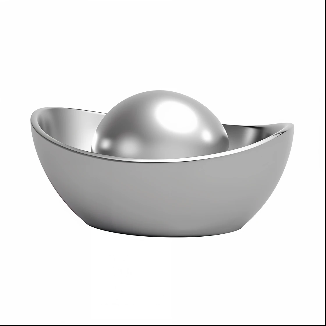 3D, Unreal Engine 5, 16K, Ultra High Definition, Detail, Sharp, Silver Bowl with Silver Ball, Ray Tracing Render, Satisfying Render, Smooth Surface Render, Black & White 3D Model, Soft Image Shading, Design in Blender, Soft Shading, Ray Tracing Image, Ambient Occlusion Render, Smooth Render, Smooth Light Shading, Ambient Occlusion Render, Silver Egg Cup, Ray Tracing Ambient Occlusion, Rendered Image