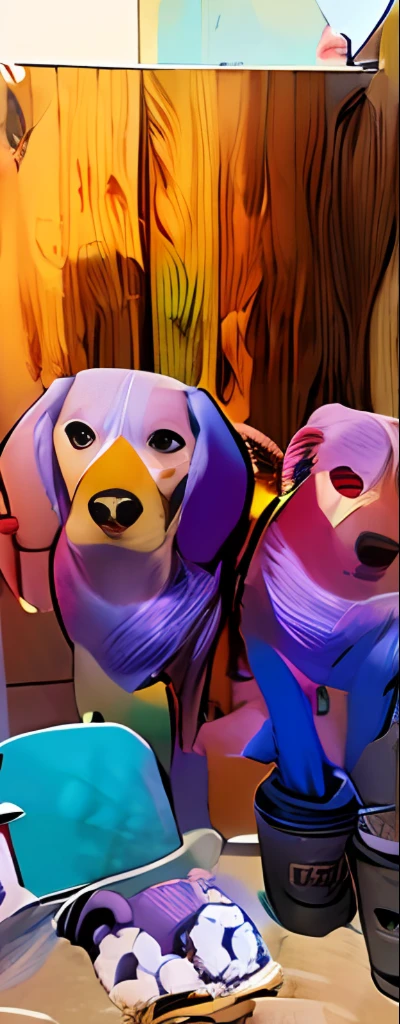 Max Quality、An ultra-DETAILED、、STICKER、Cartoon cute Rottweiler、white  background、Vermeer style、12K、HIGH QUALITY、Hd、Octane Rendering、lighting like a movie