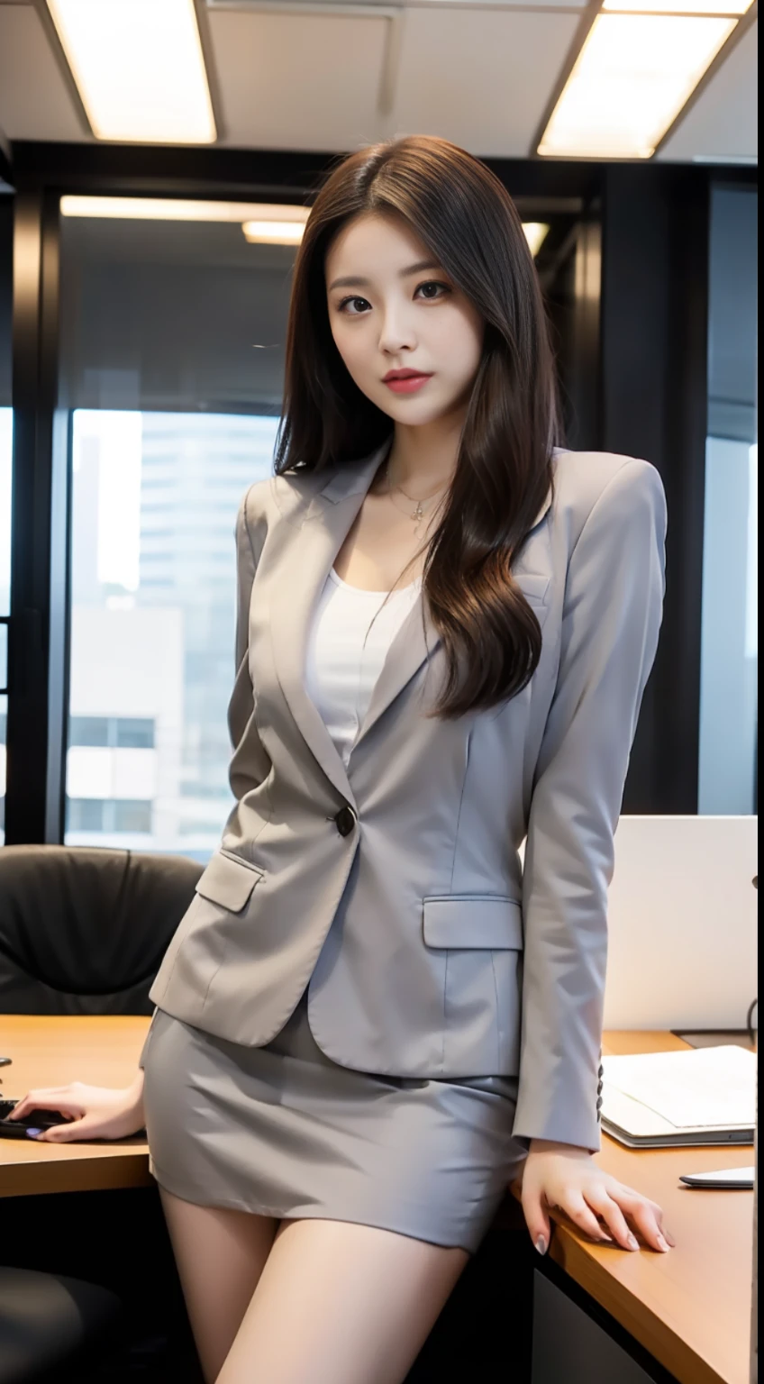 Alafeld asian woman posing in small suit in office building, gorgeous young korean woman, beautiful korean woman, beautiful young korean woman, korean girl, sexy girl, beautiful asian girl, gorgeous chinese model, asian girl with long hair, beautiful girl model, korean woman, sunny and slim girl model photo, beautiful asian woman, black konishi, office building