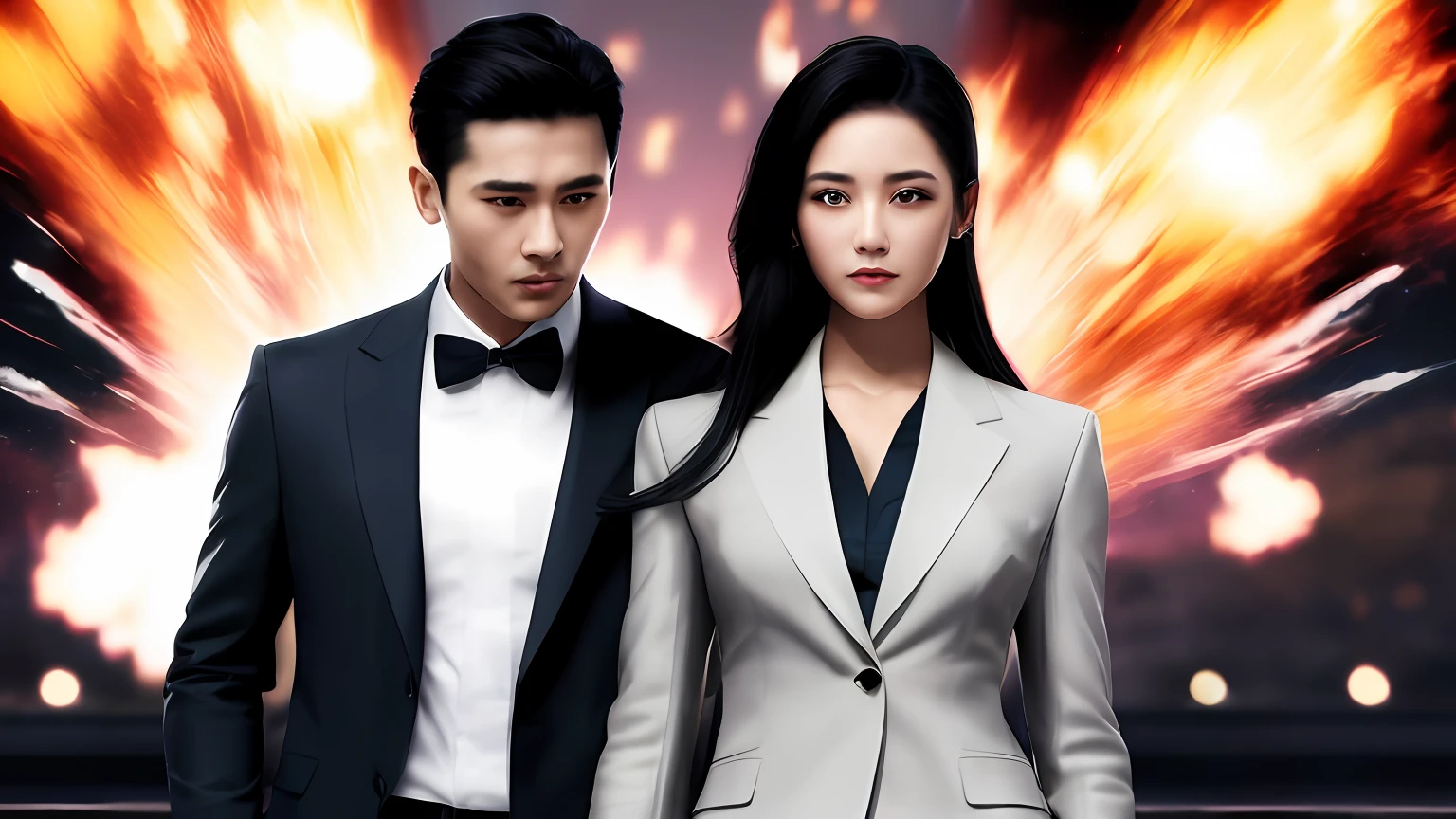 A man and a woman with clear facial features