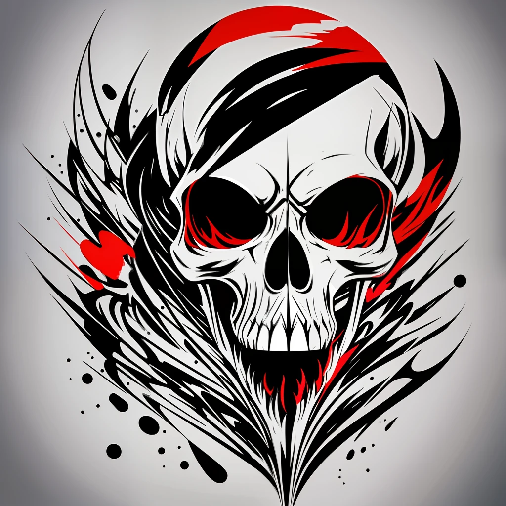 logo, vector, logo design, vector, simple, flat, icon, minimalism, (white background:1.4), A skull with Vibrant Colors in the Pop Art style.